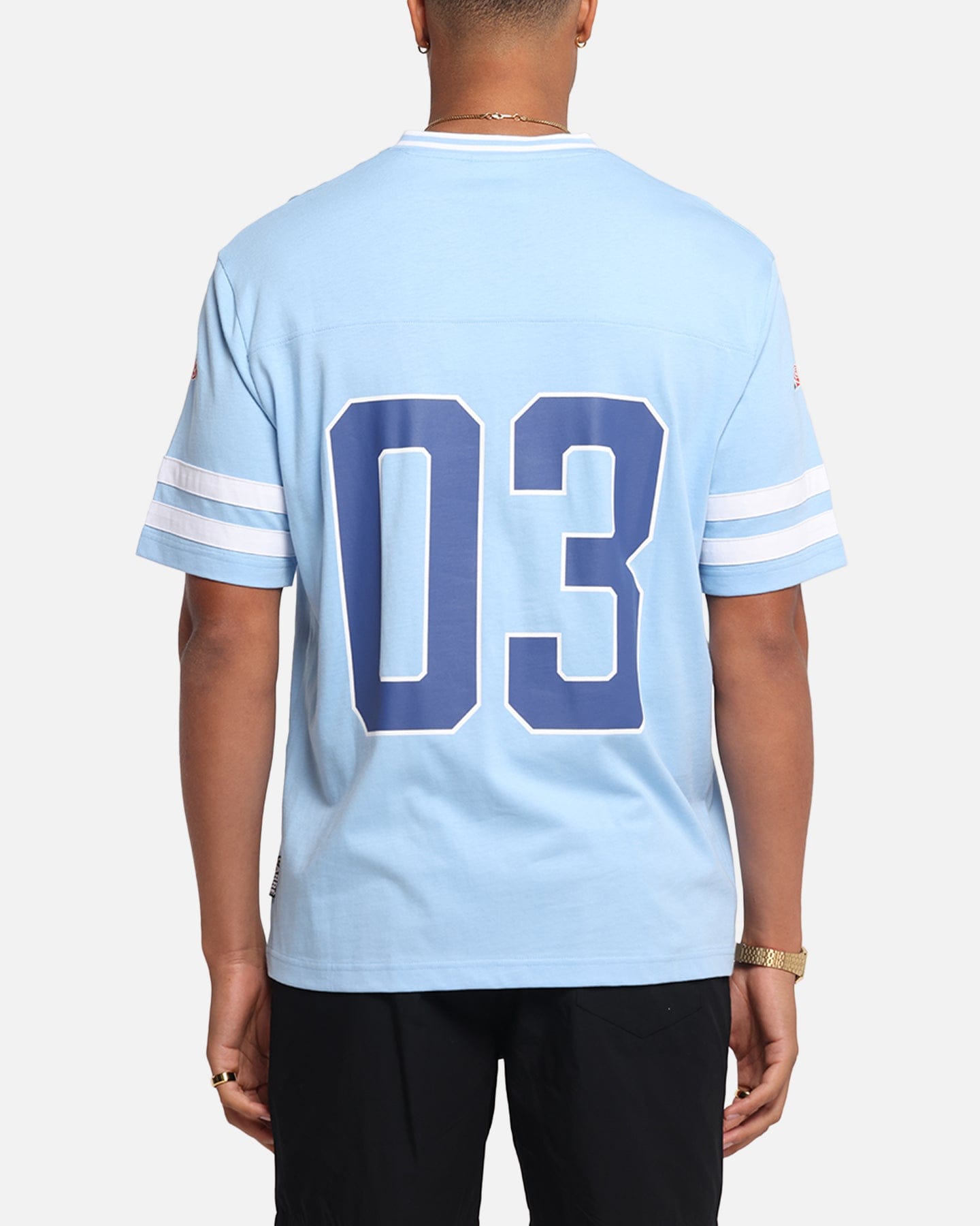 Carre Rose Football T - Shirt Light Blue