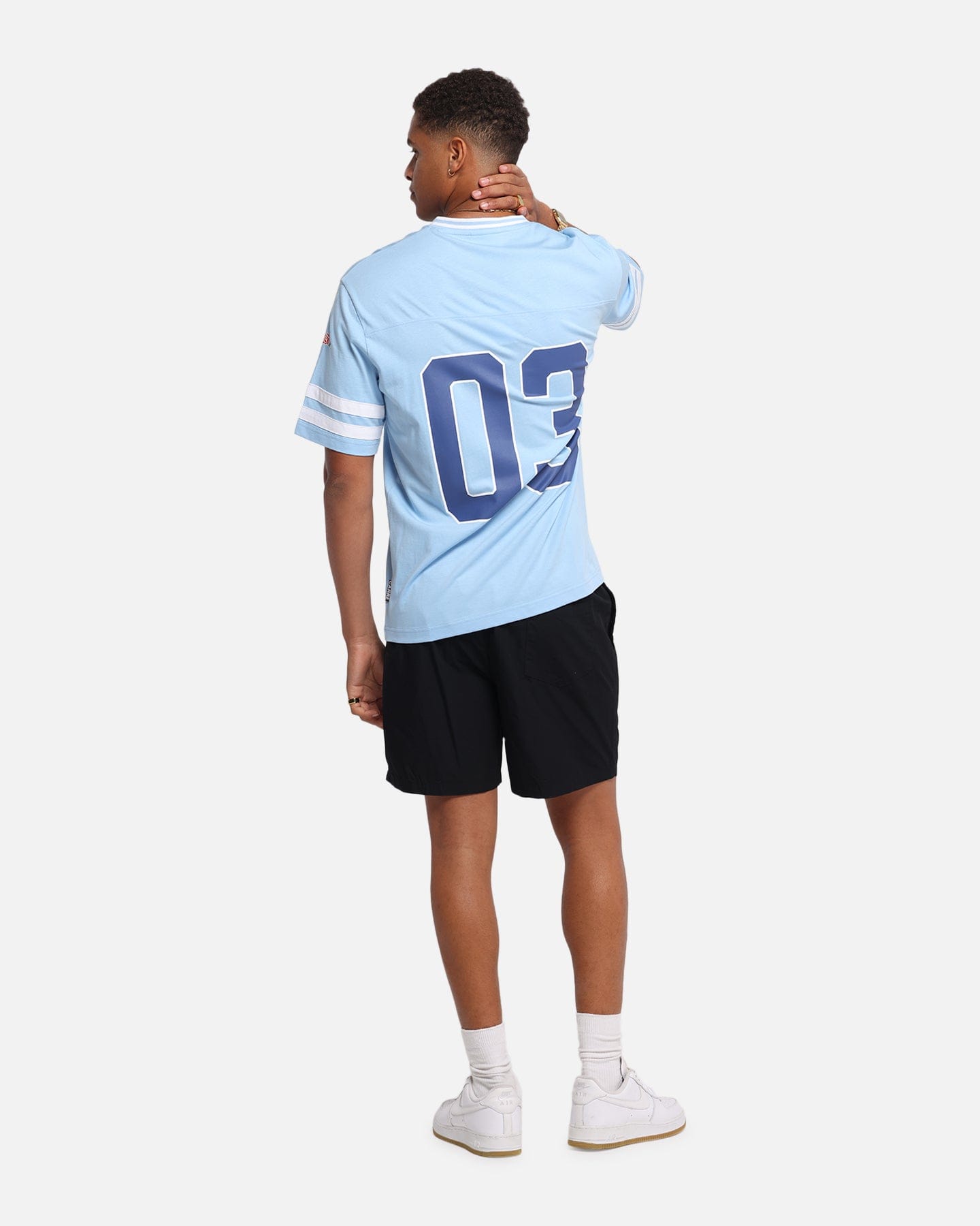 Carre Rose Football T - Shirt Light Blue