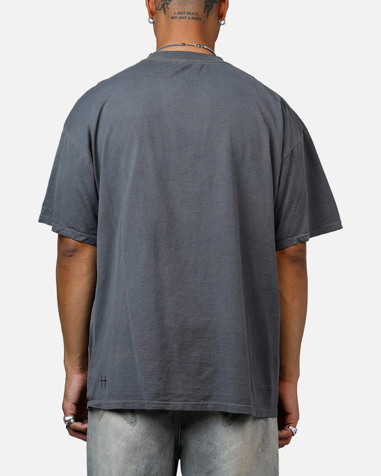 Saint Morta Black Doves Heavyweight T - Shirt Washed Charcoal