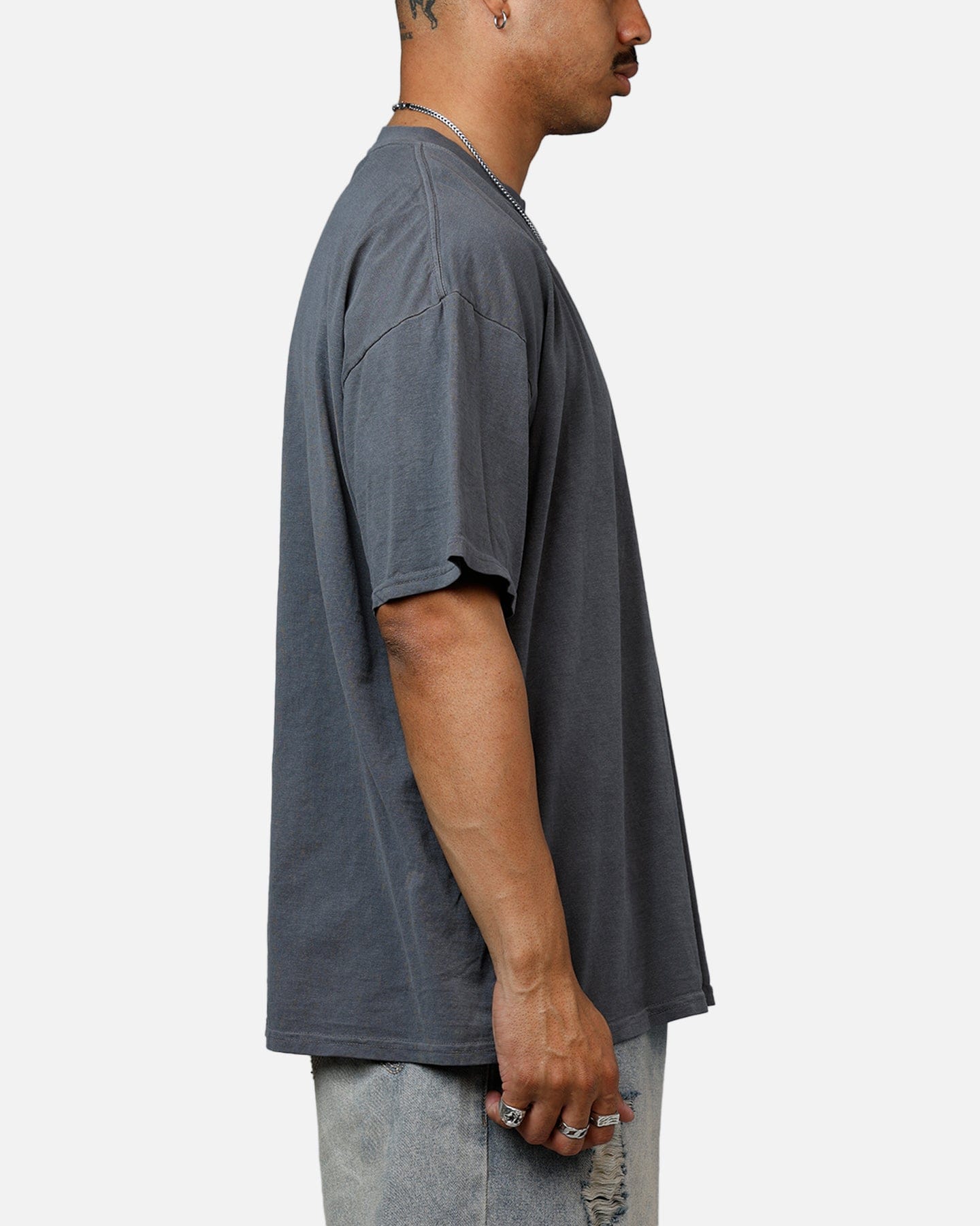 Saint Morta Black Doves Heavyweight T - Shirt Washed Charcoal
