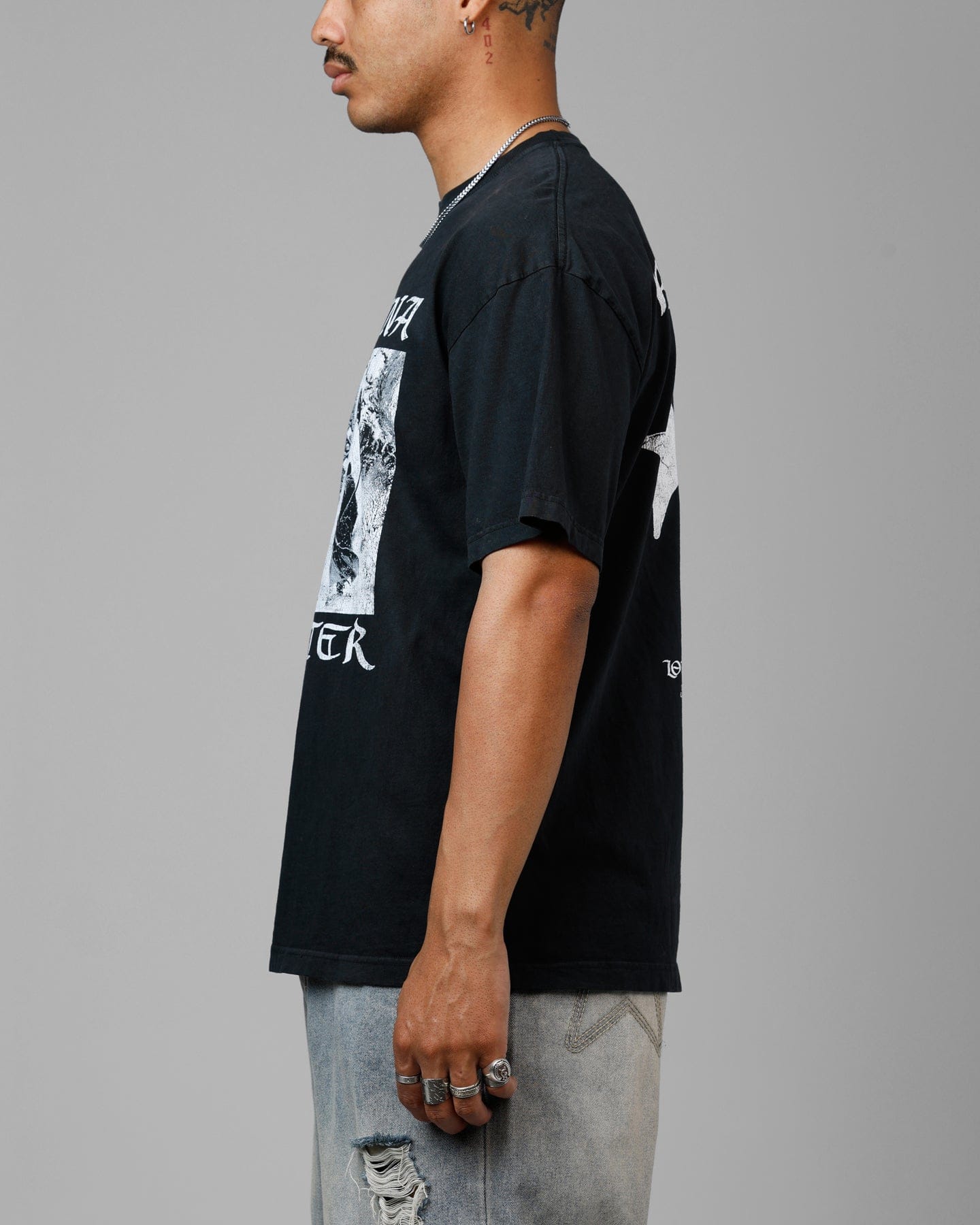 Loiter Katana Vintage T - Shirt Black Acidwash