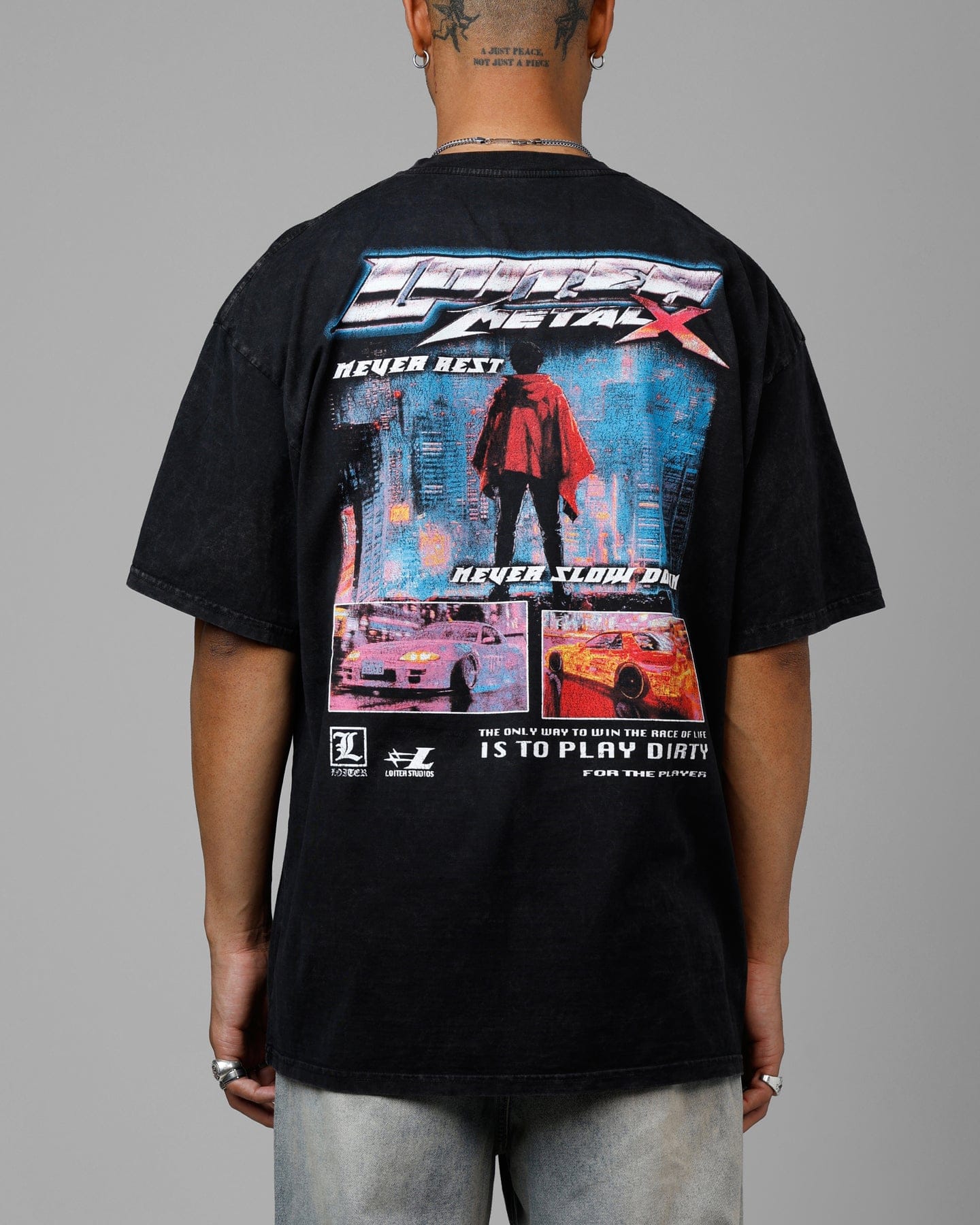 Loiter Speed Vintage T - Shirt Washed Black