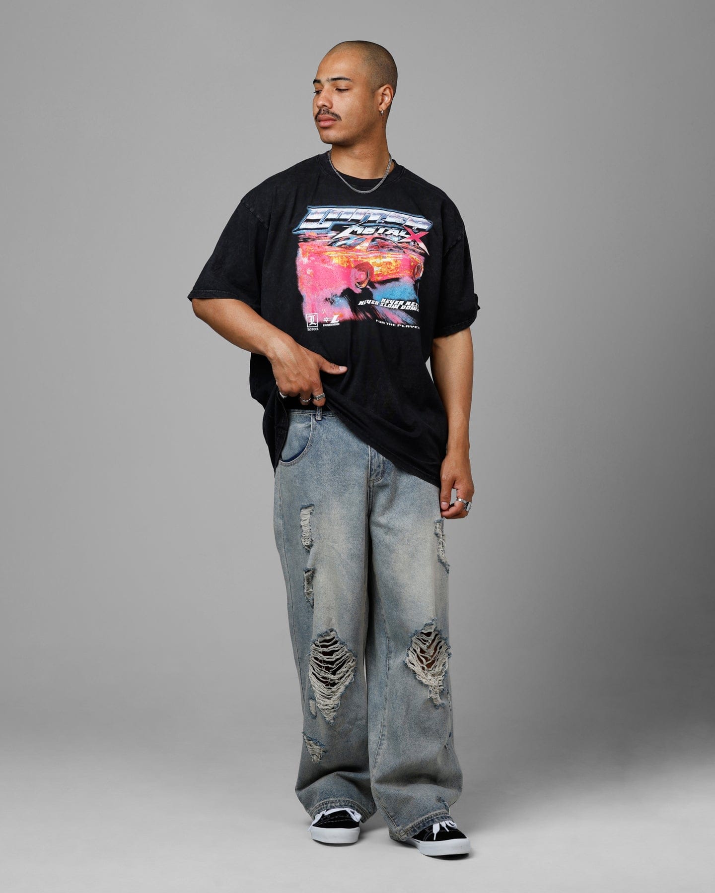 Loiter Speed Vintage T - Shirt Washed Black