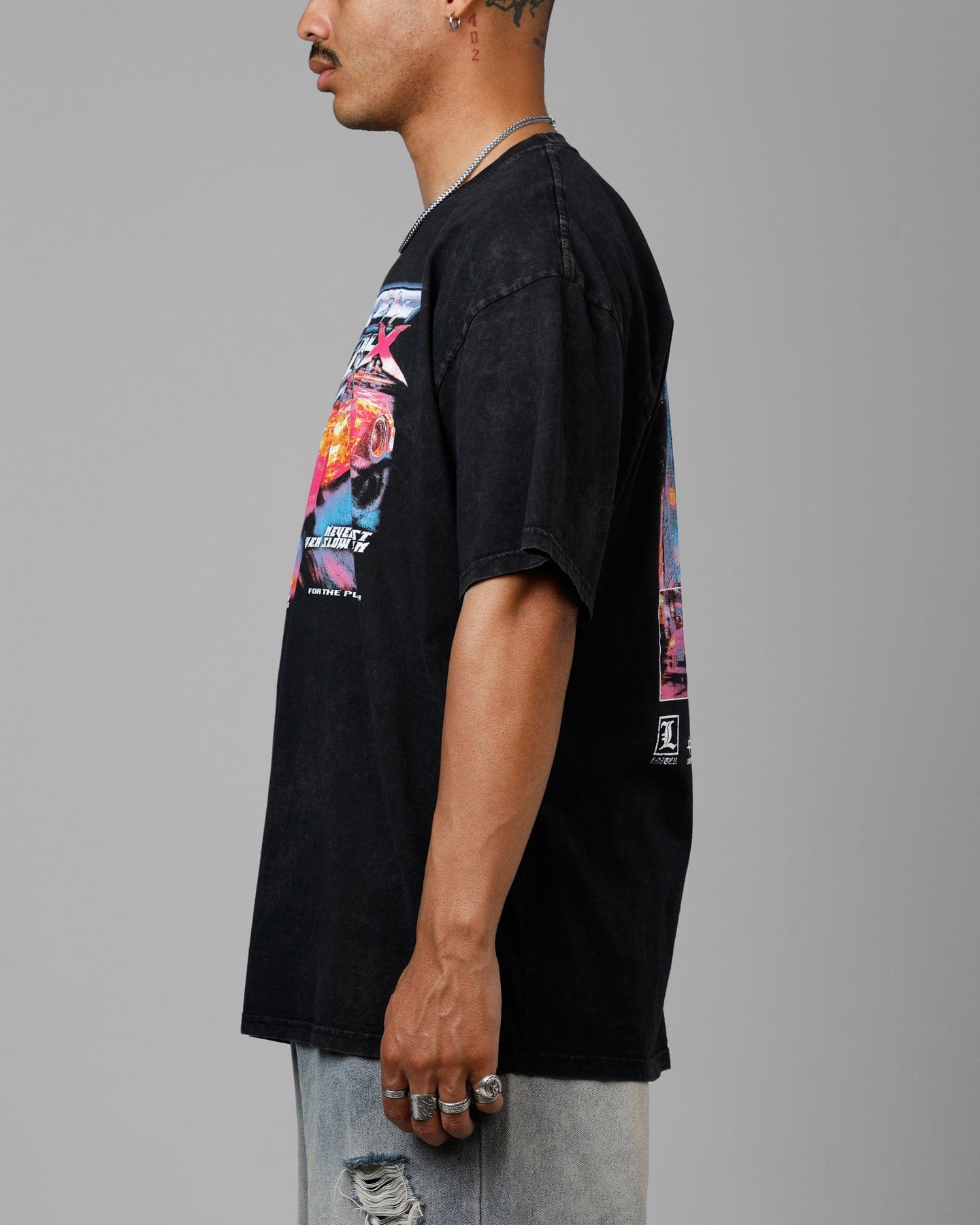 Loiter Speed Vintage T - Shirt Washed Black