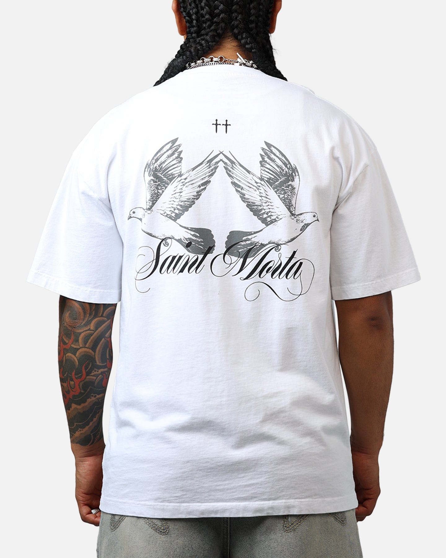 Saint Morta Dover Drop Shoulder T - Shirt White