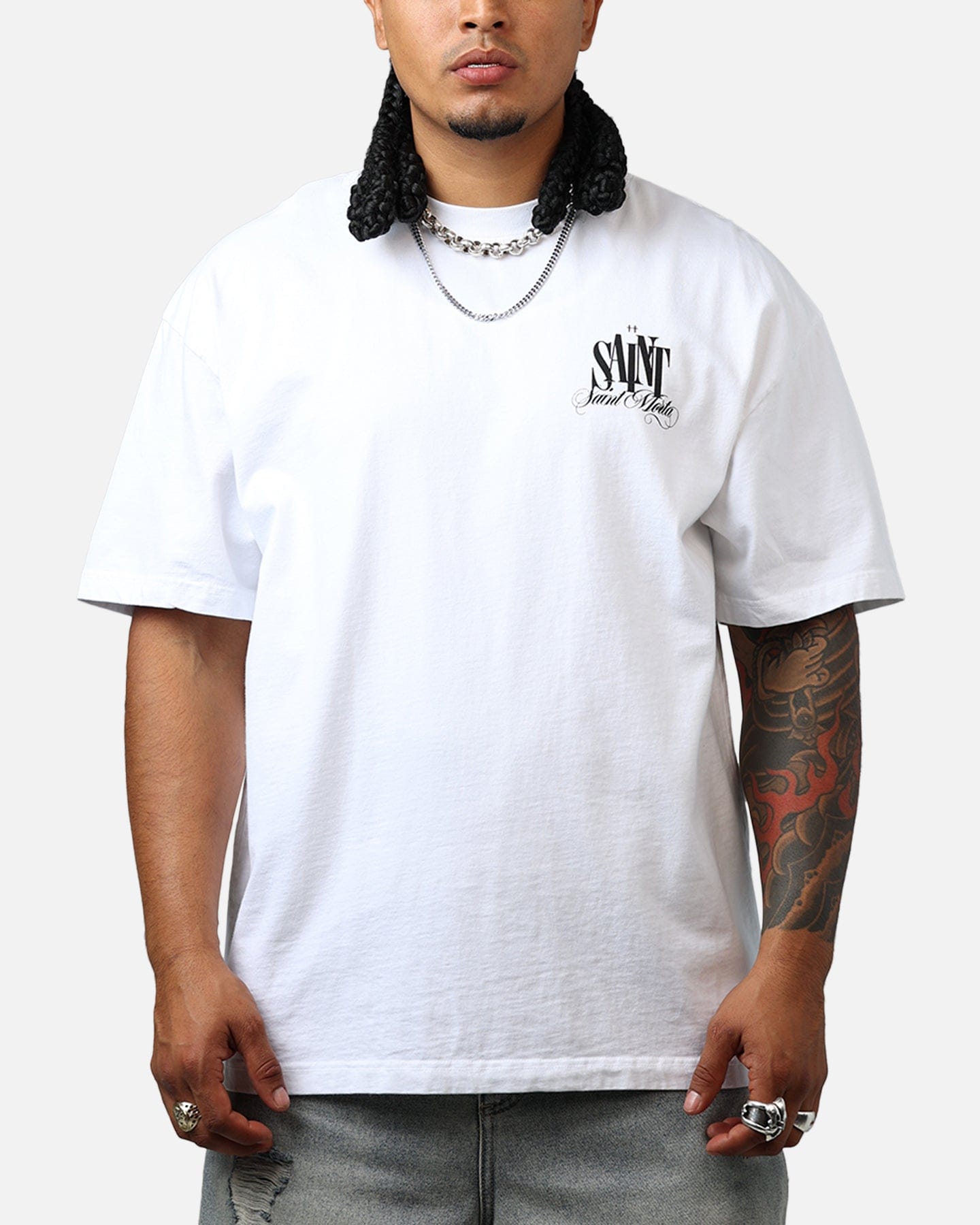 Saint Morta Dover Drop Shoulder T - Shirt White