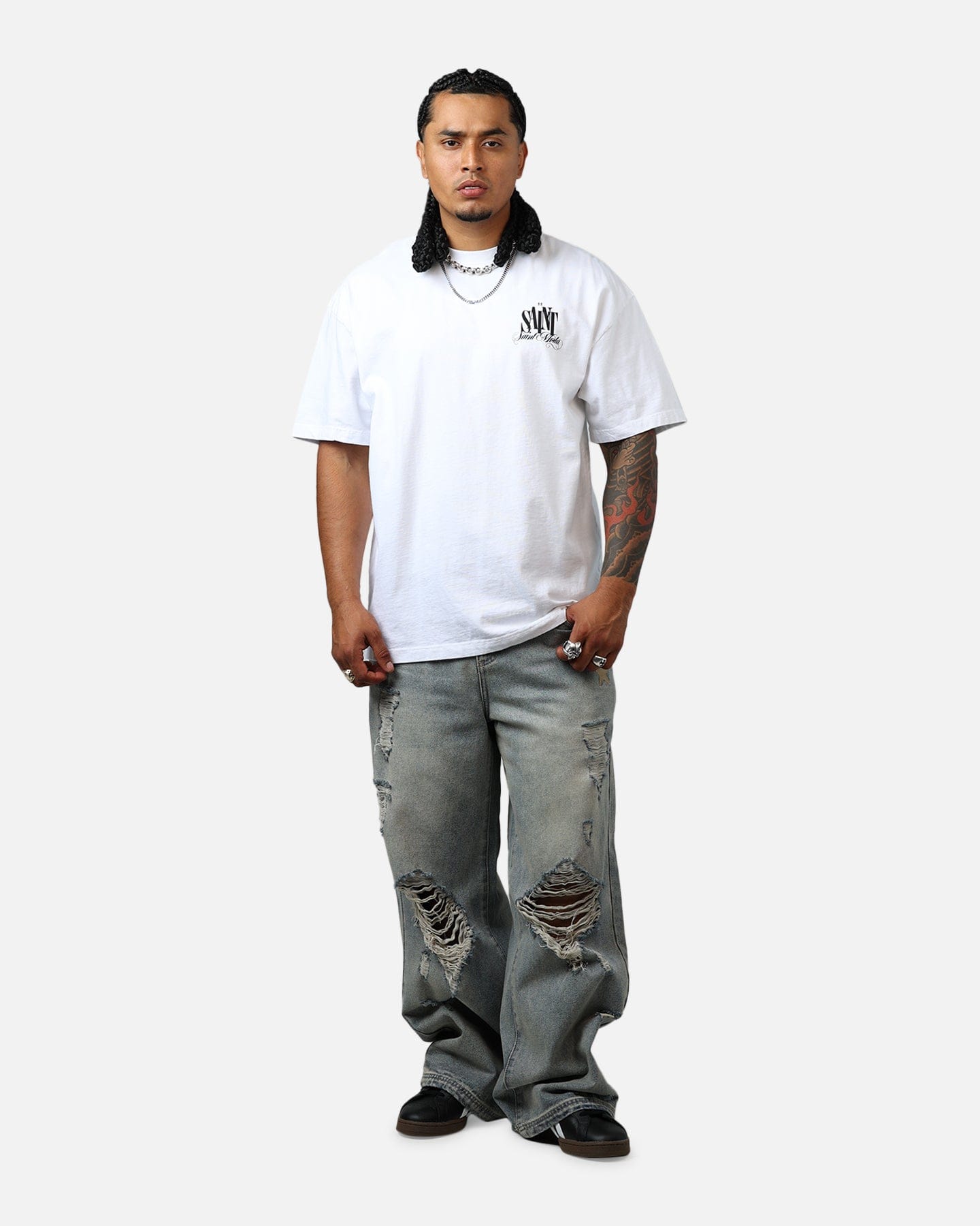 Saint Morta Dover Drop Shoulder T - Shirt White