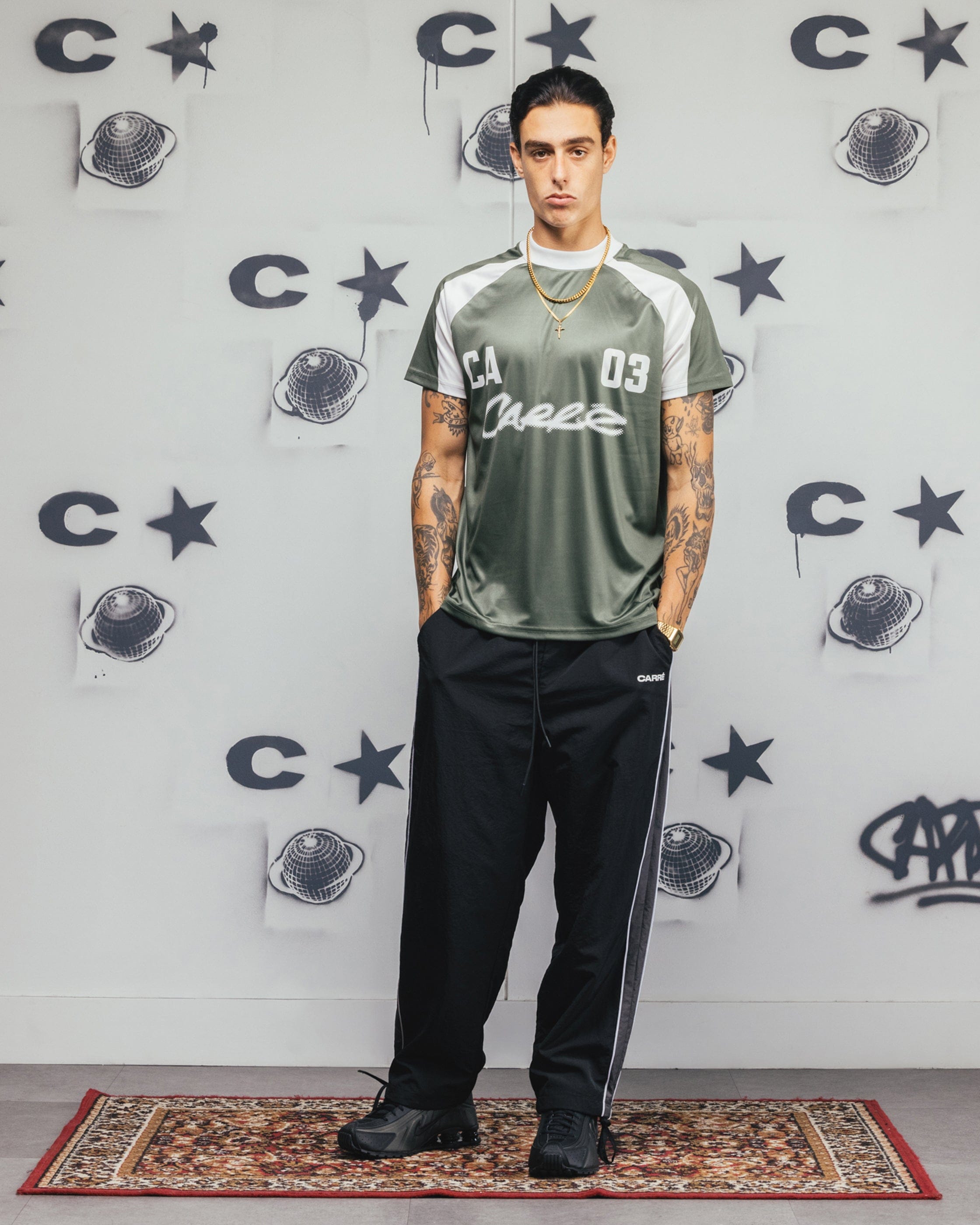 Carre Striker Jersey T - Shirt Green/White