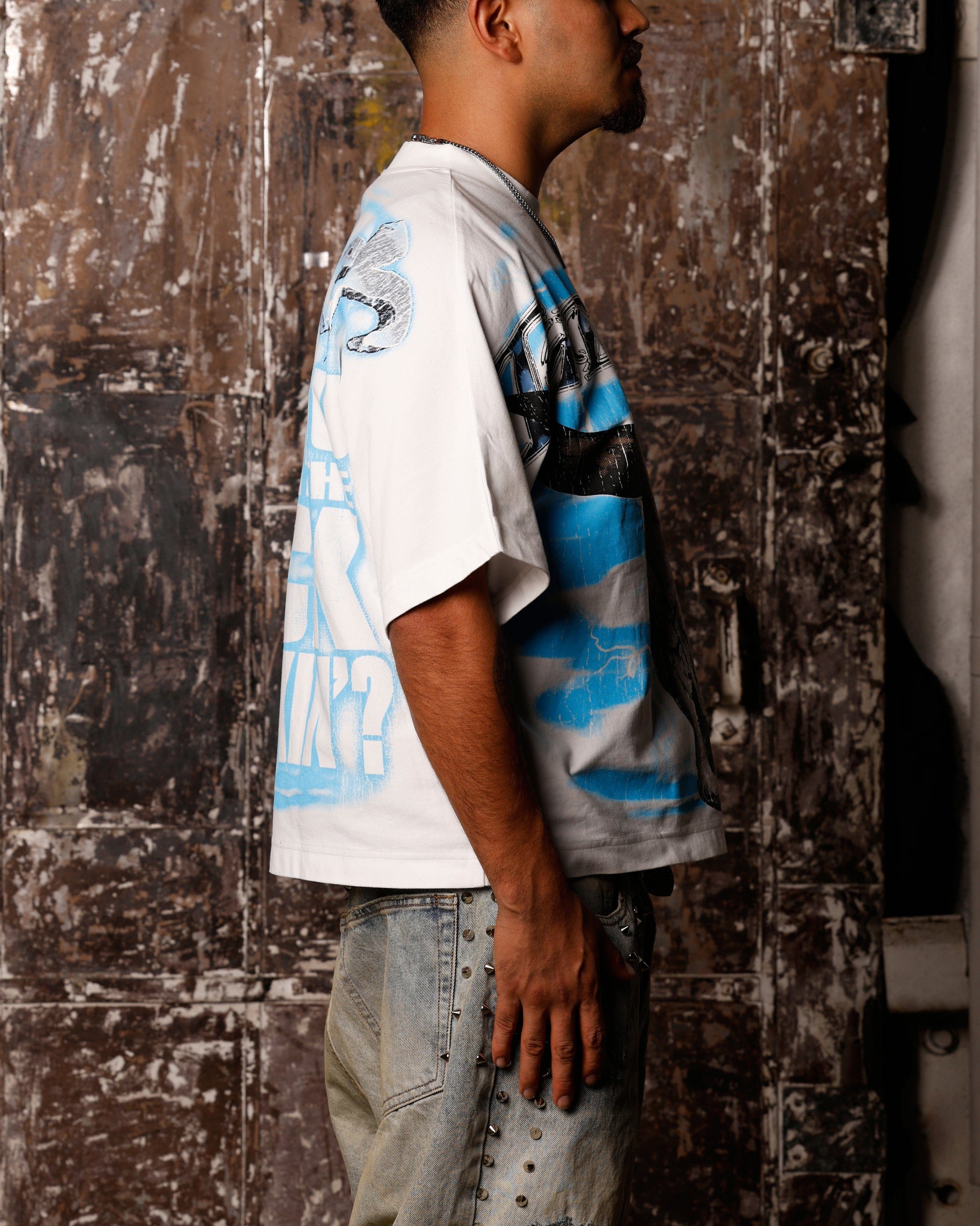 Loiter x WWE The Rock Vintage T - Shirt Off White