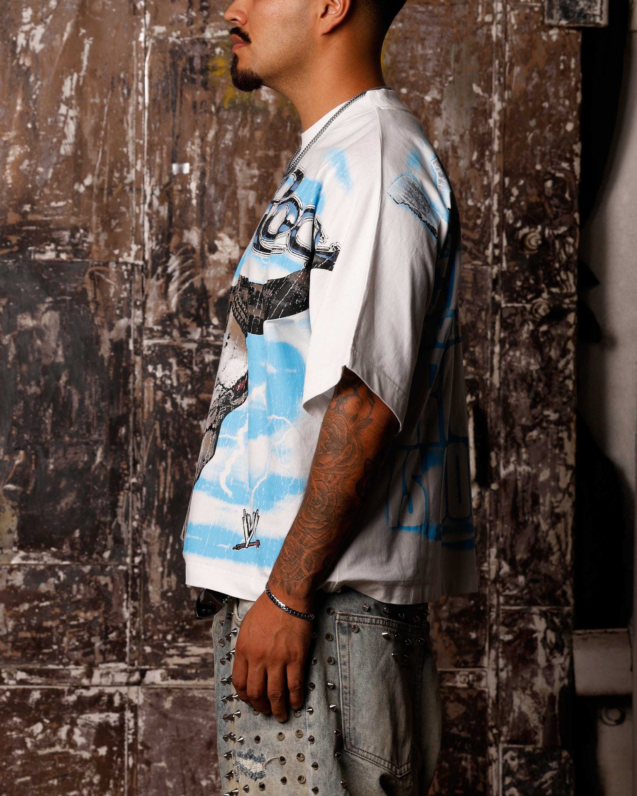 Loiter x WWE The Rock Vintage T - Shirt Off White