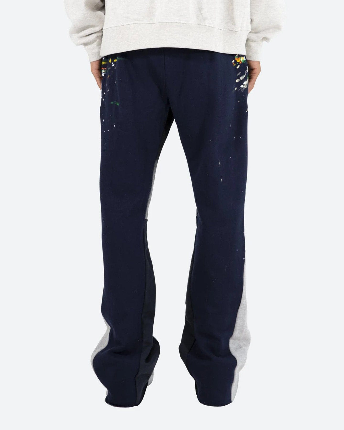 MNML Contrast Bootcut Sweat Pants Navy