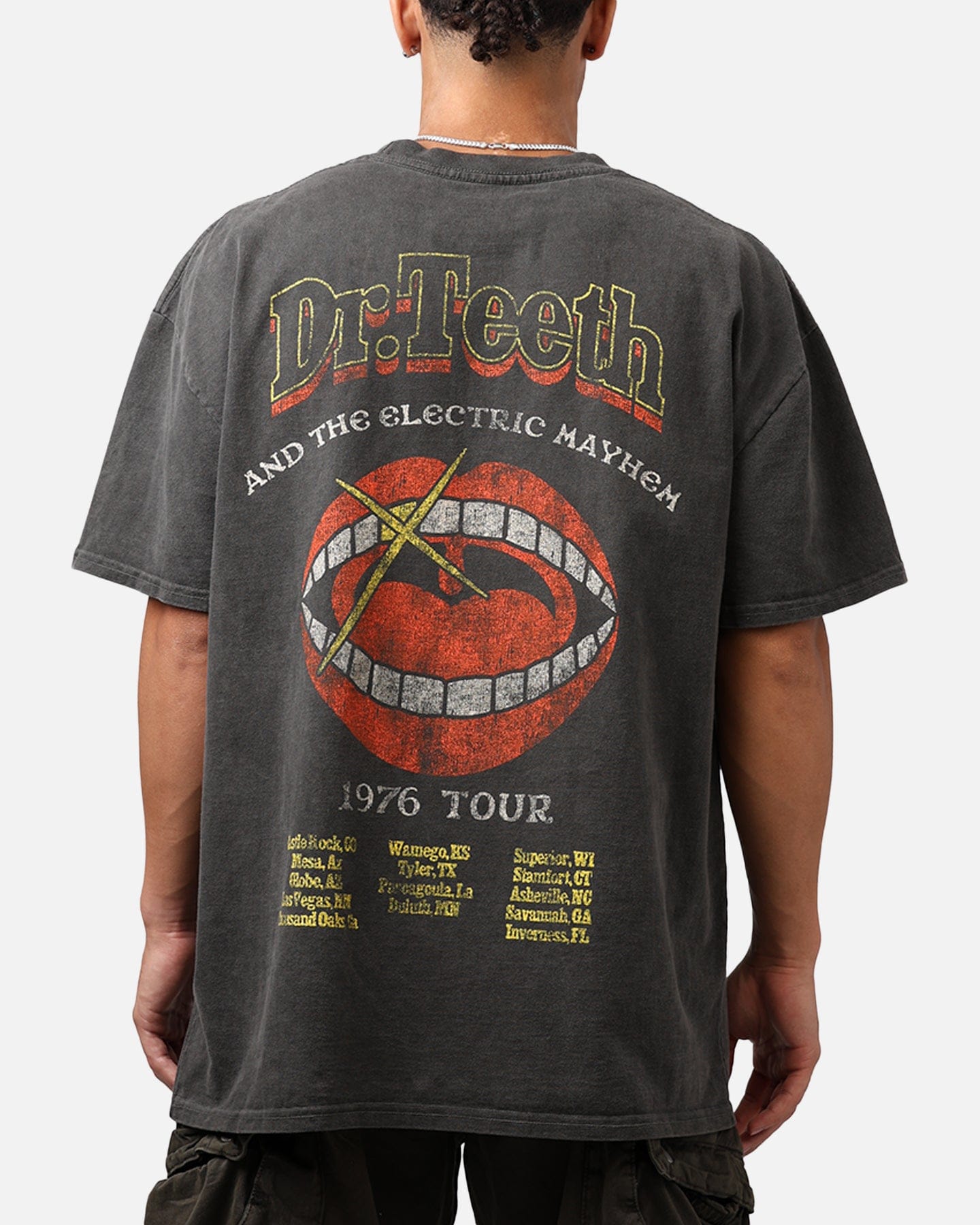 73studio Disney The Muppets Animal Heavyweight T - Shirt Black Wash