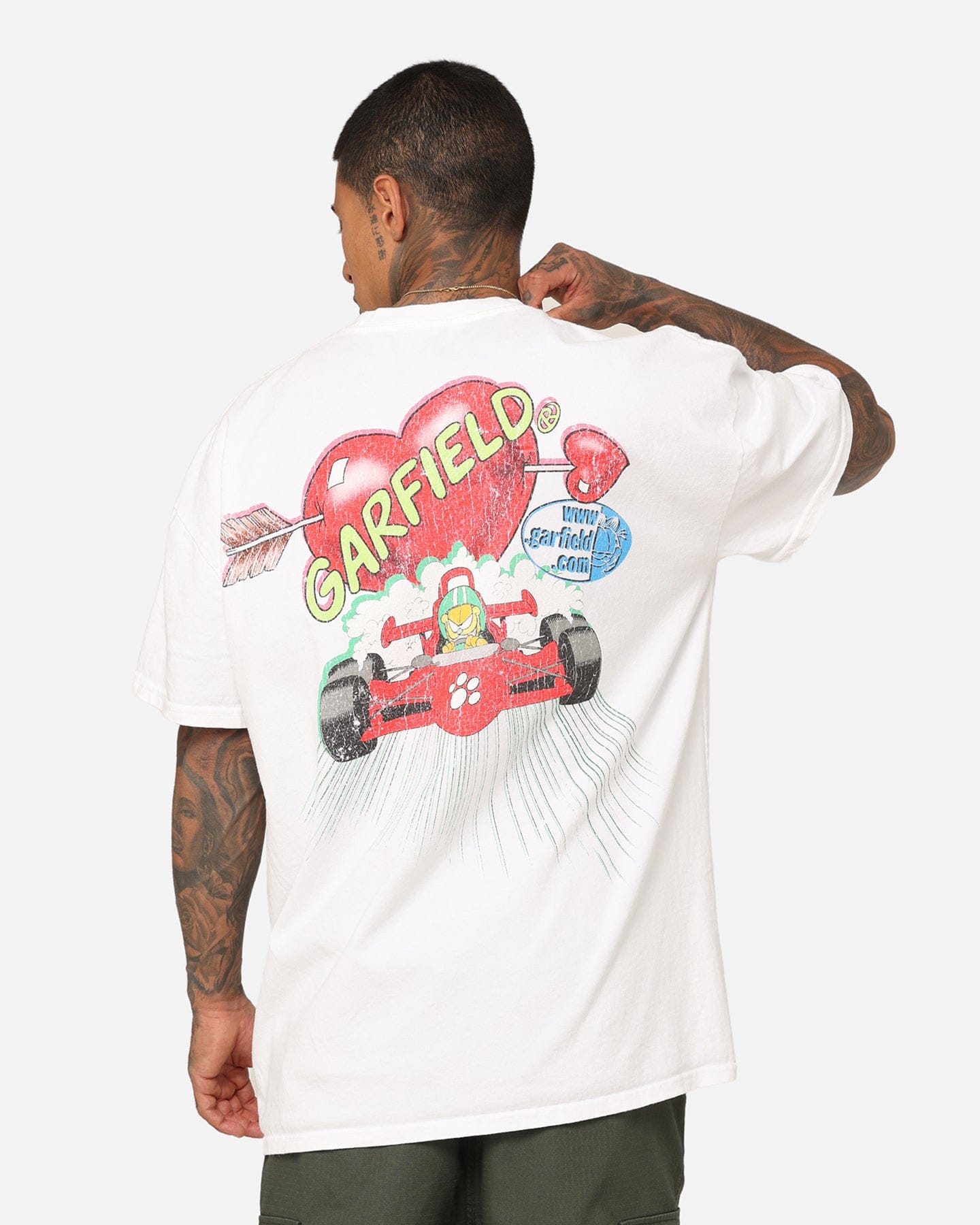 73studio x Garfield Race Heavyweight T - Shirt White