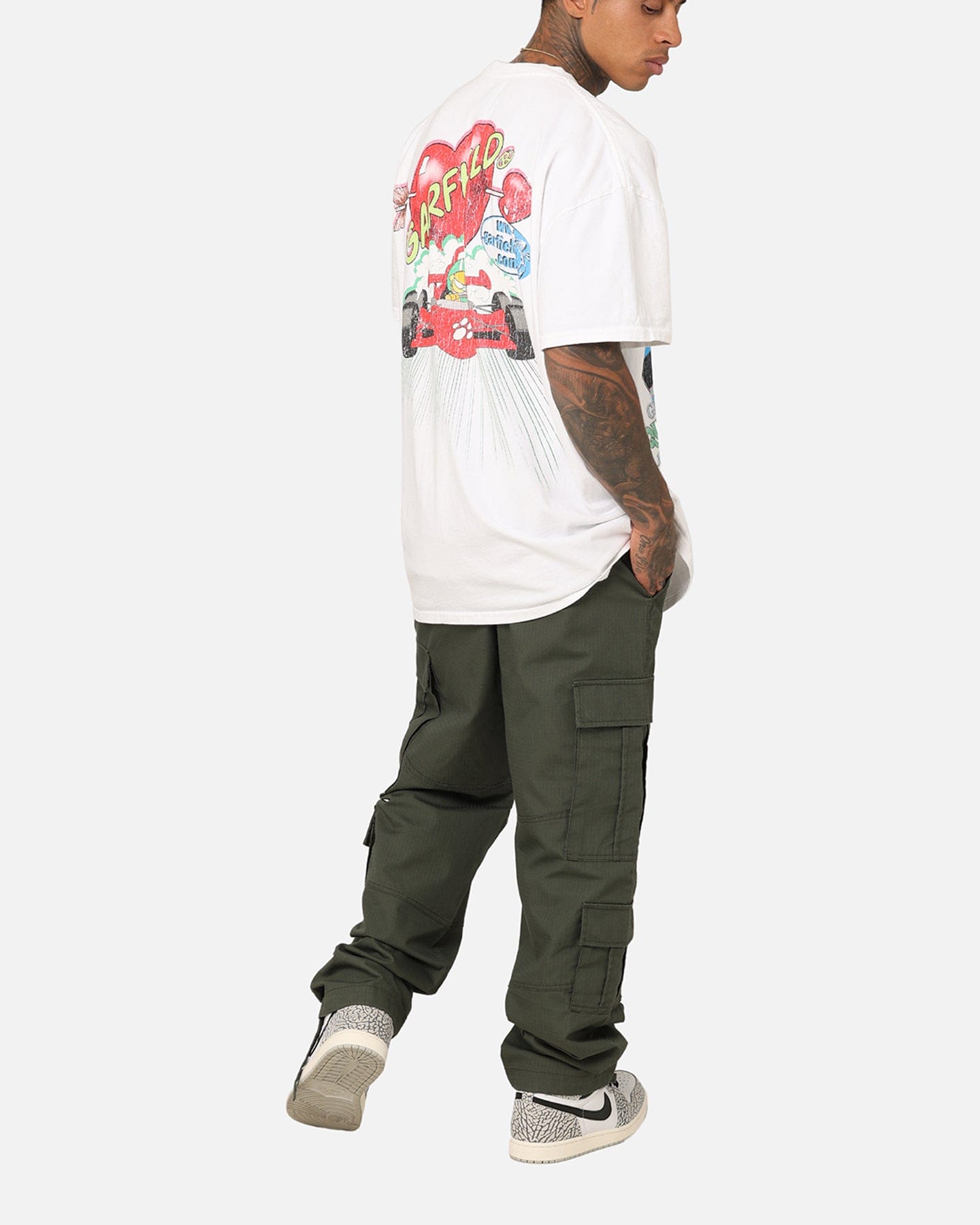73studio x Garfield Race Heavyweight T - Shirt White