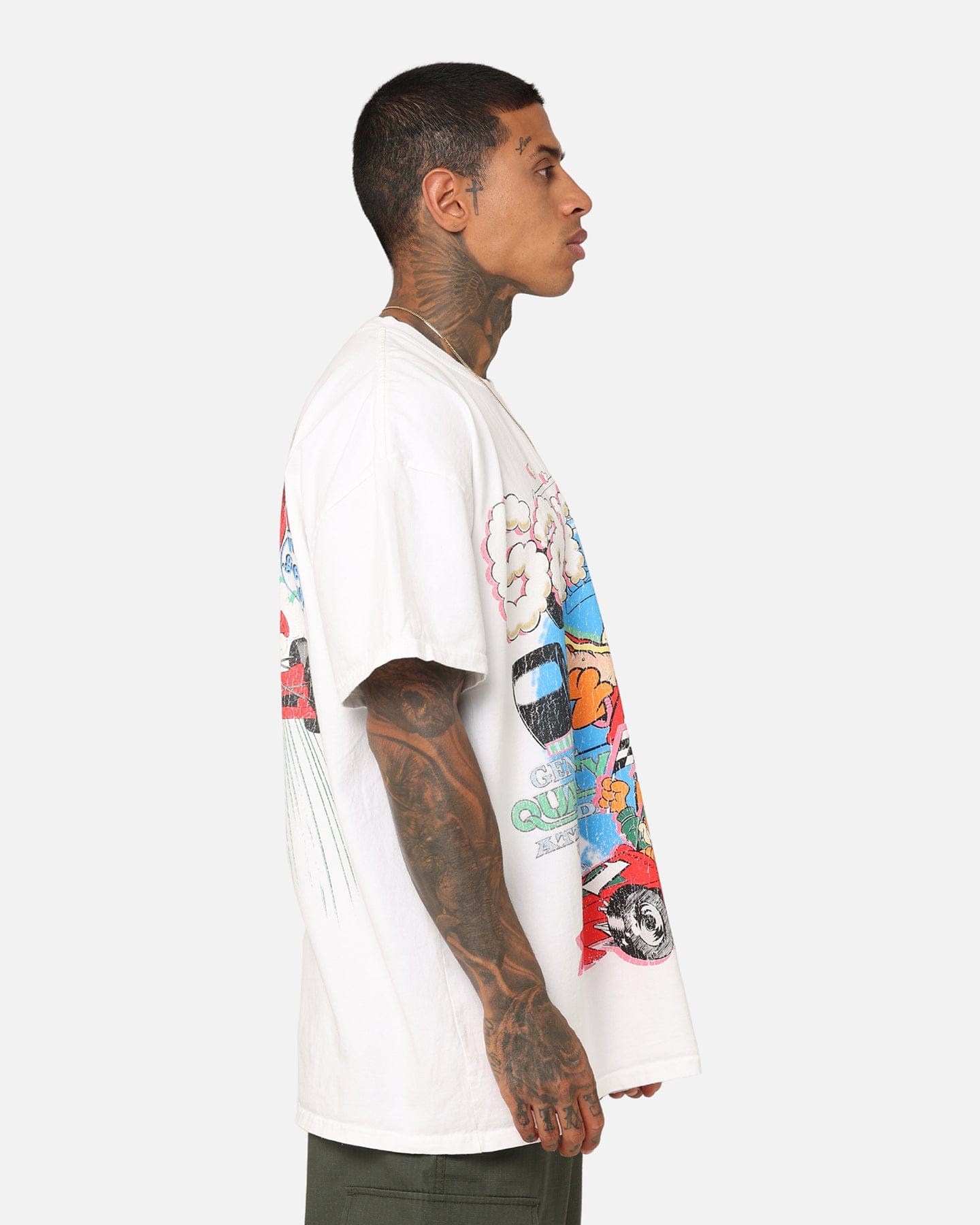 73studio x Garfield Race Heavyweight T - Shirt White