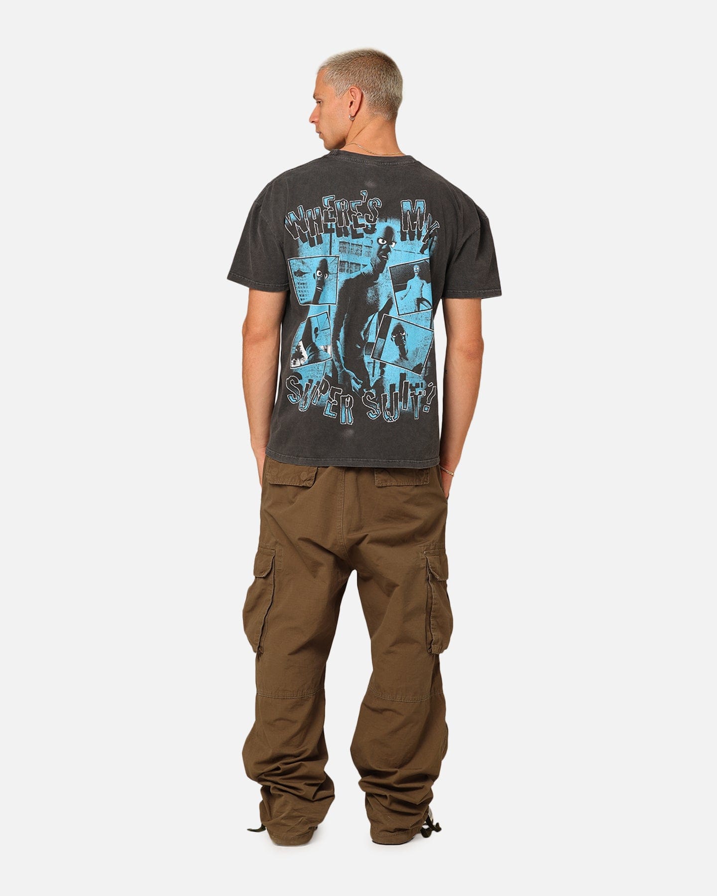 73studio x Pixar Frozone Heavyweight T - Shirt Black Wash