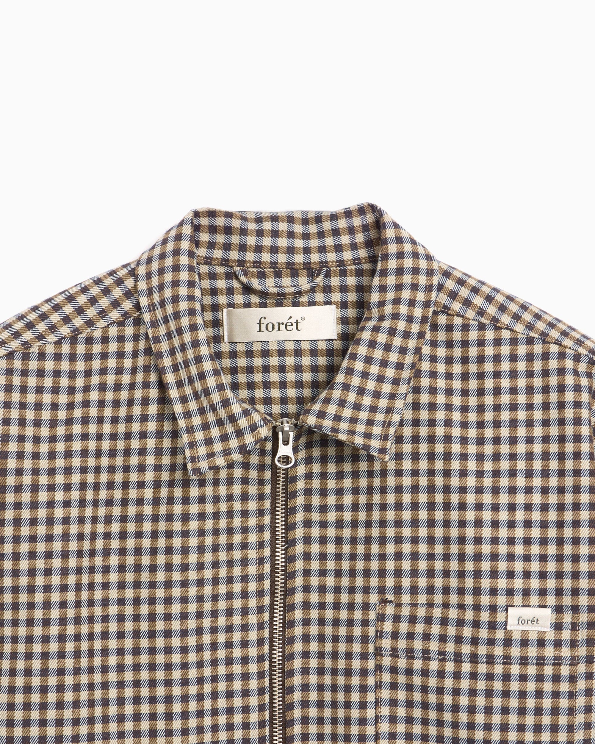 Forét Camisa Relaxed forét Cabin Zip Long Sleeve Shirt para hombre