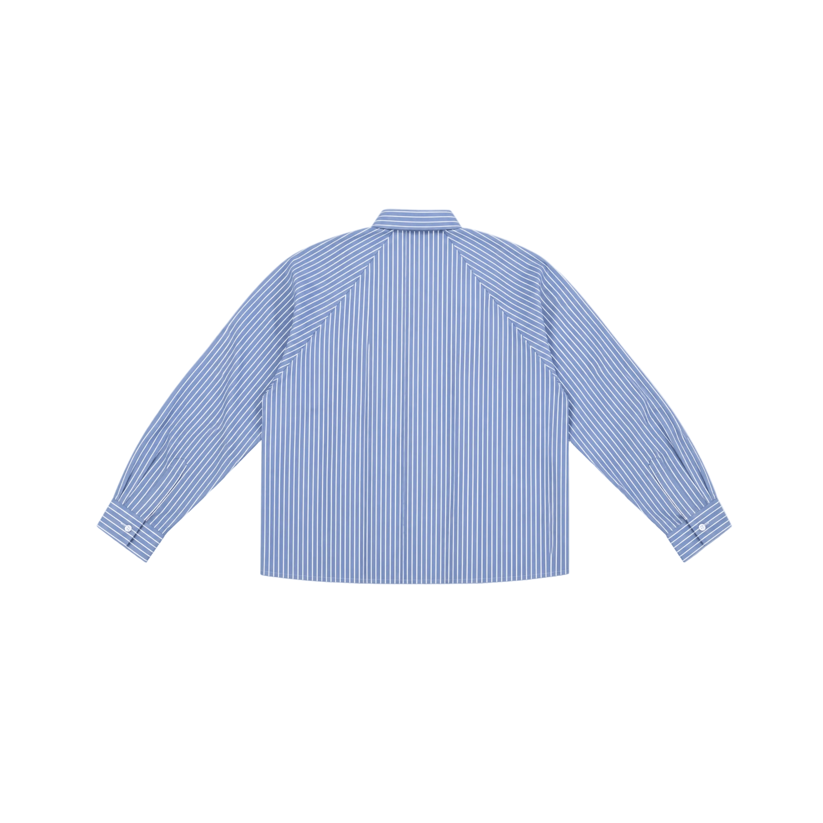 Struct RUFFLED PINSTRIPE SHIRT - COOL BLUE