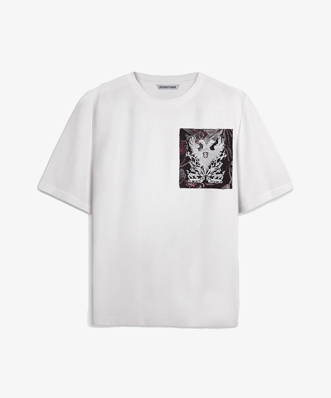 ALMOST GODS | TEMPLAR JACQUARD BOXY T-Shirt { WHITE