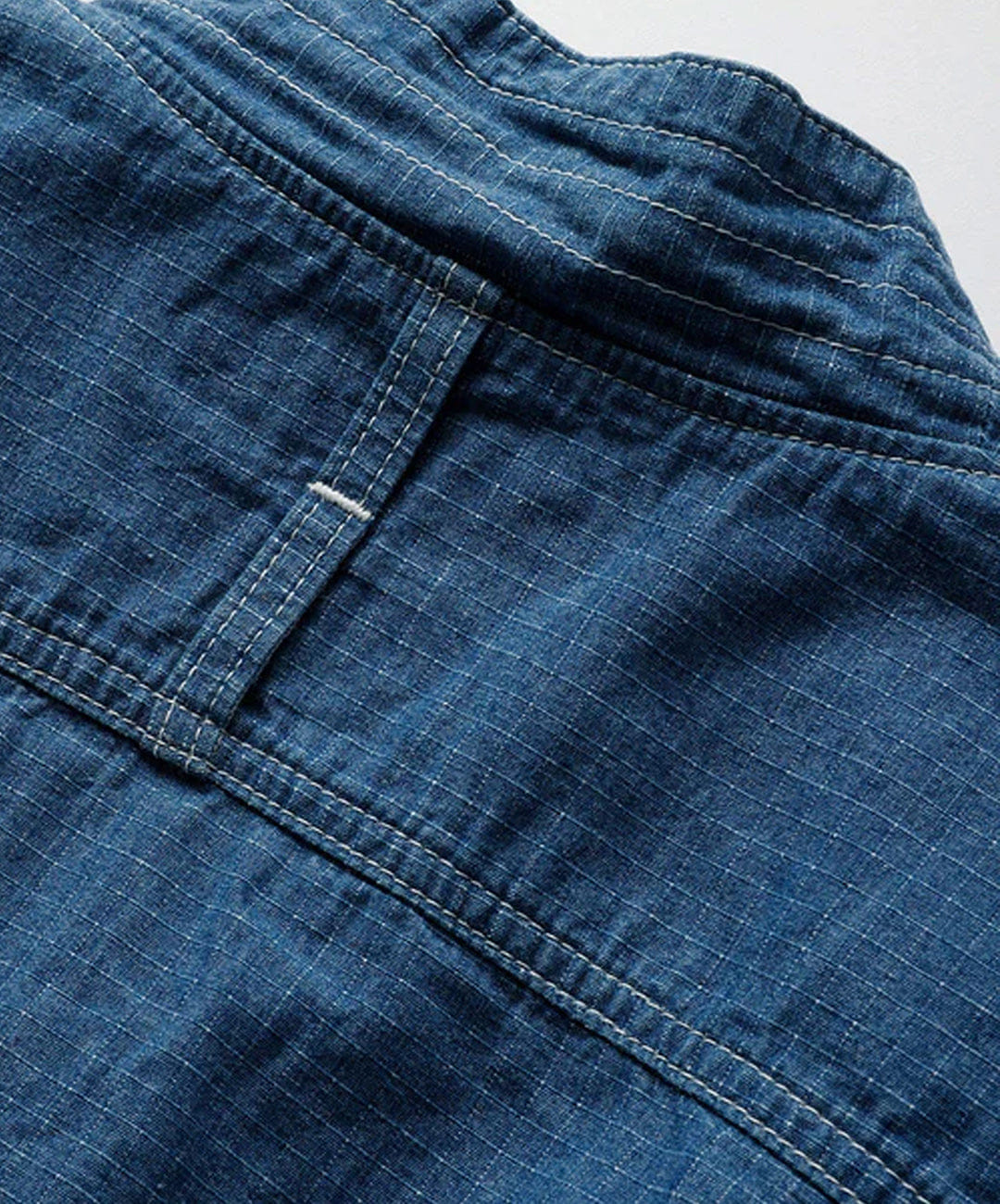 FDMTL | DENIM HAORI SHIRT 2YR WASH { INDIGO