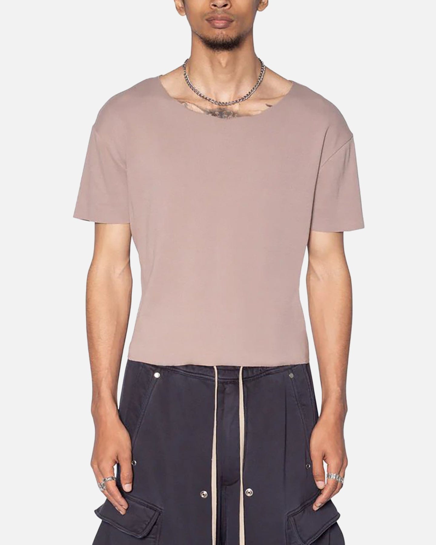 MNML Fitted Ribbed T - Shirt Mauve