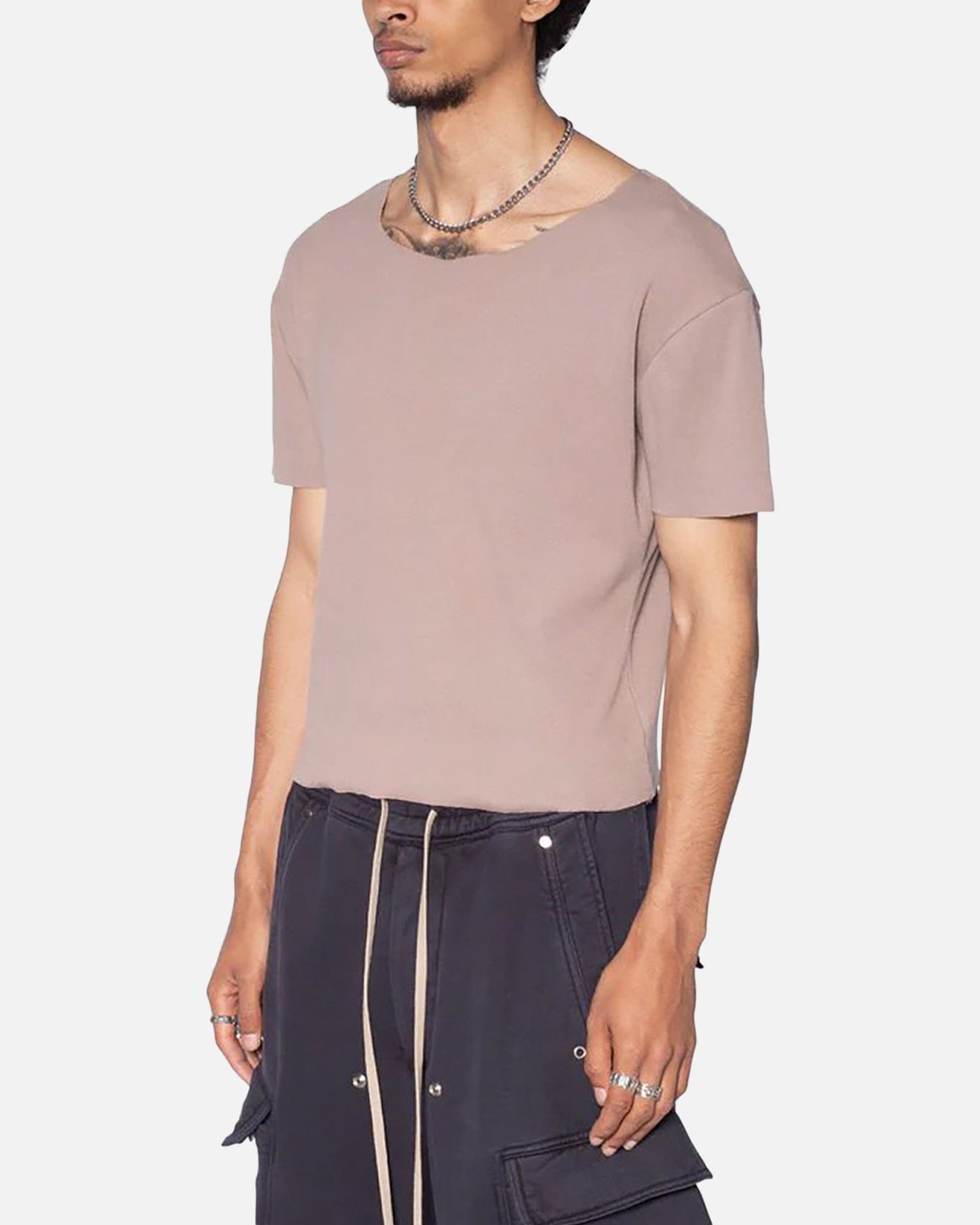 MNML Fitted Ribbed T - Shirt Mauve