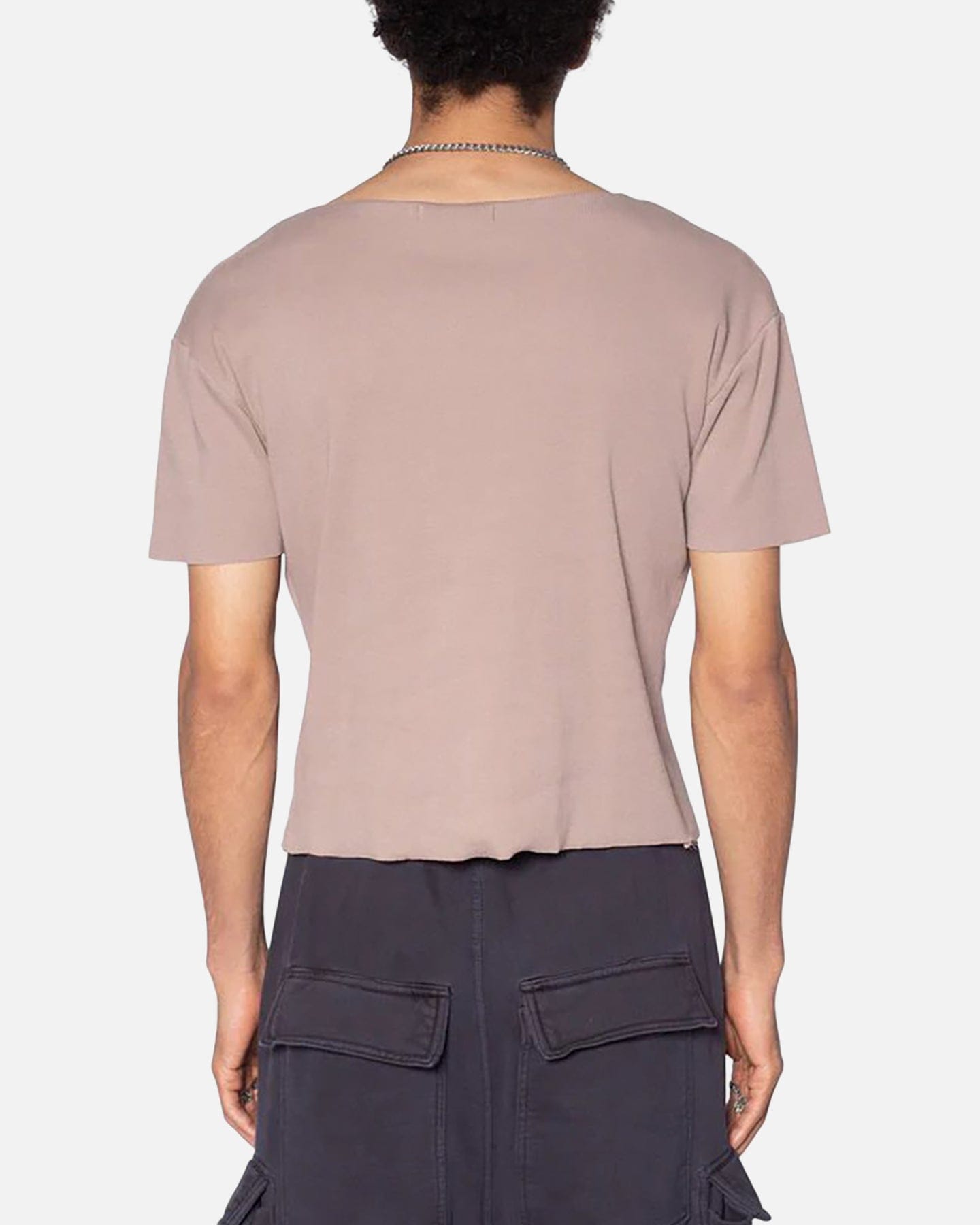 MNML Fitted Ribbed T - Shirt Mauve