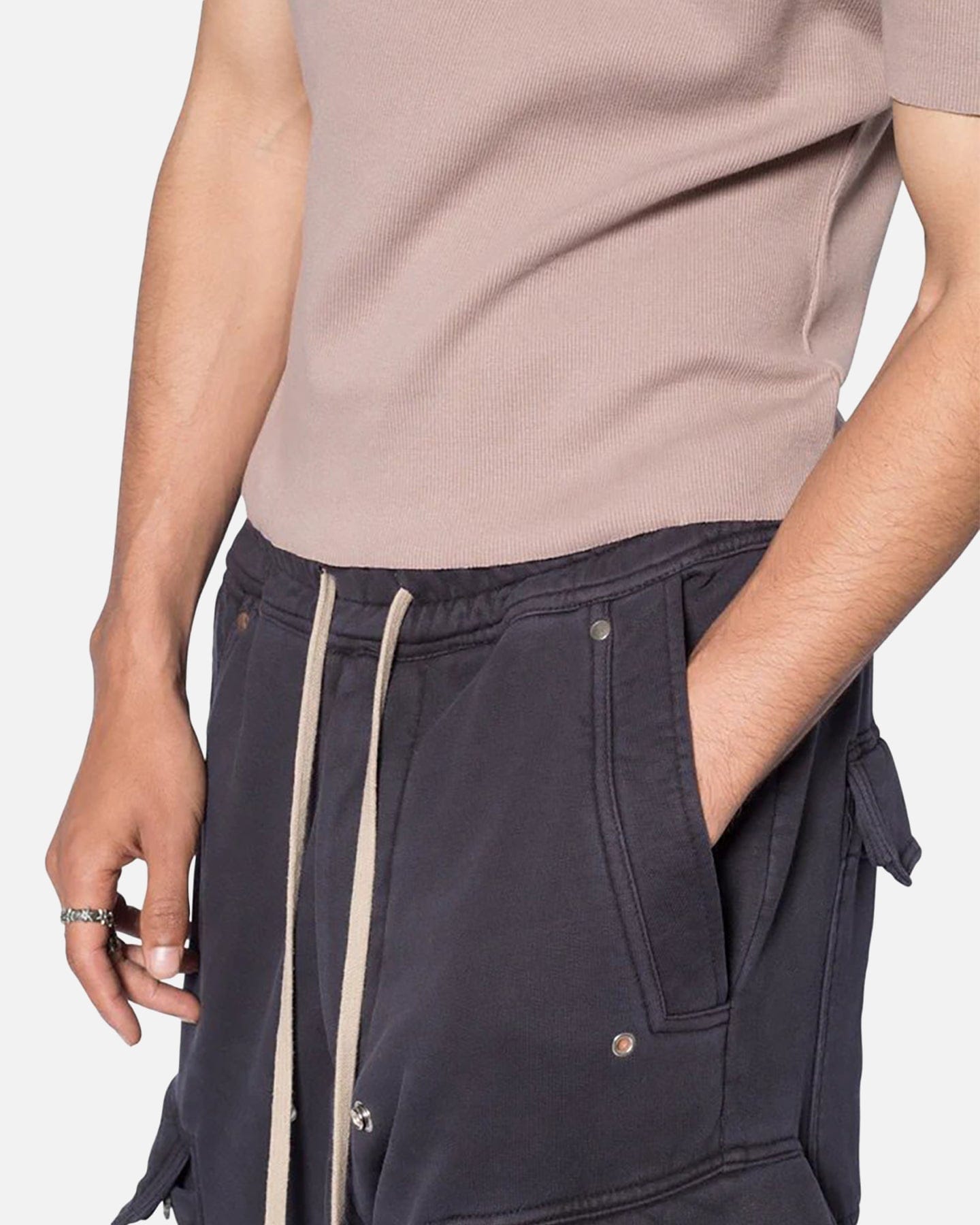 MNML Fitted Ribbed T - Shirt Mauve