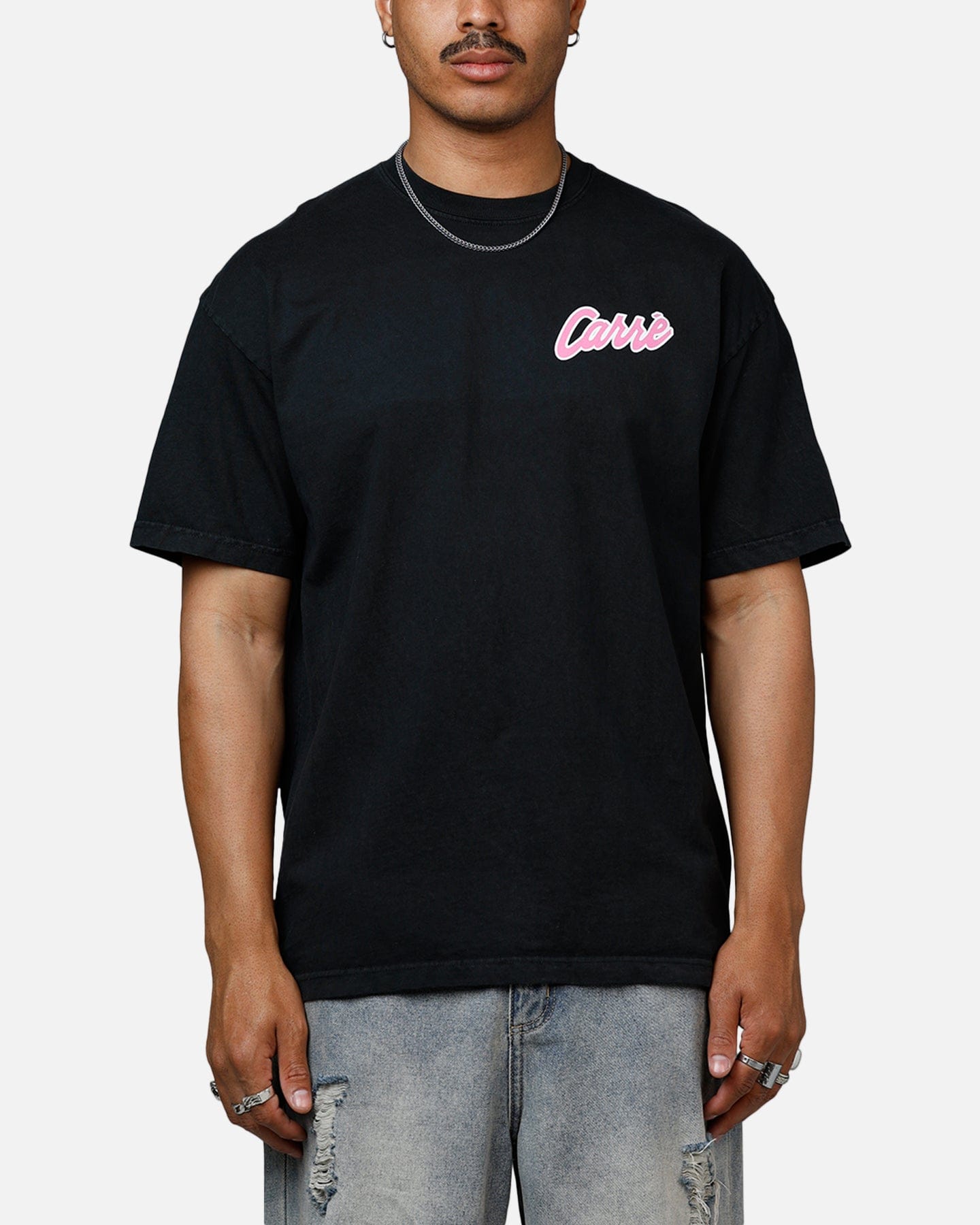 Carre Pepe Heavyweight T - Shirt Black Acidwash
