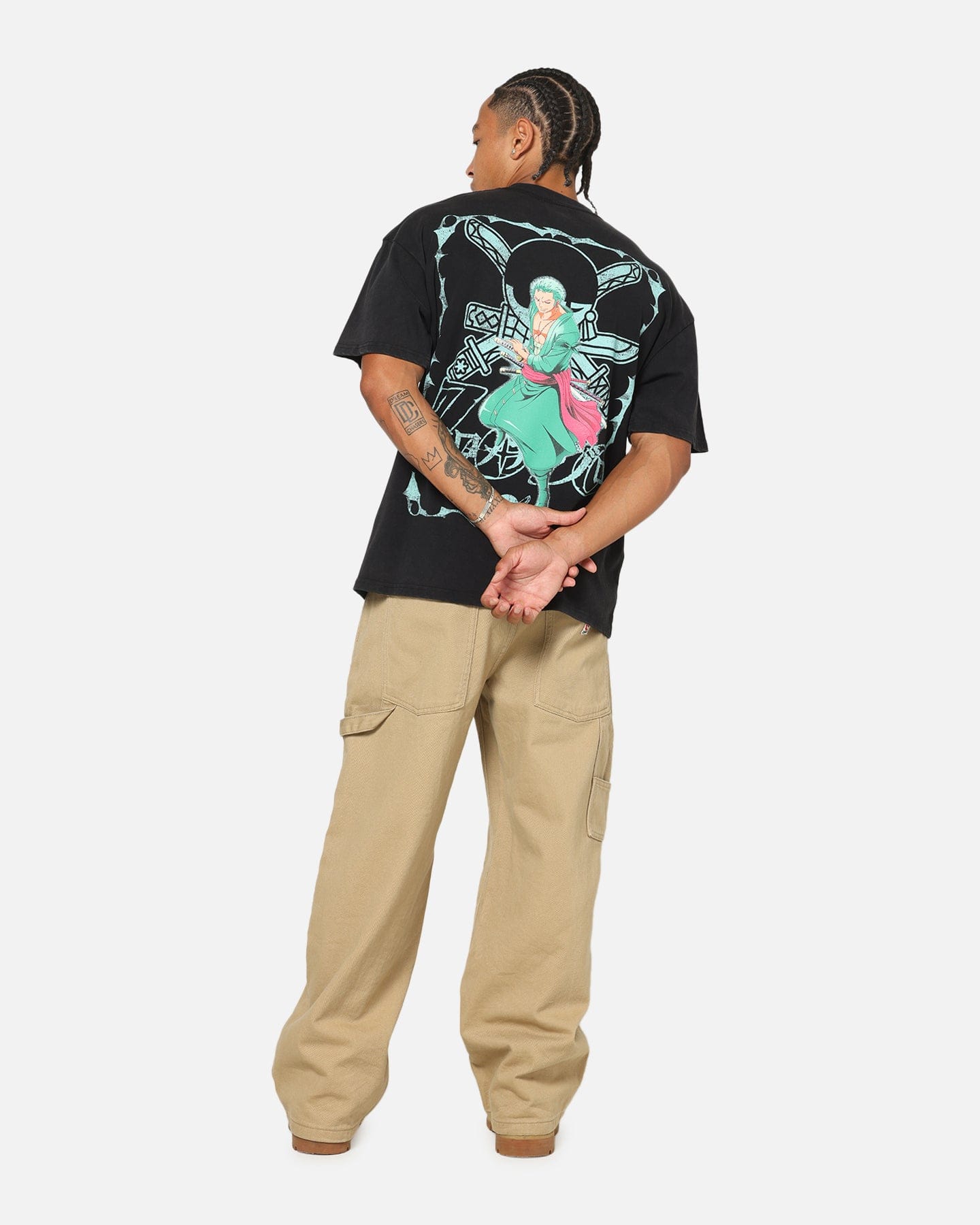 73studio x One Piece Zoro Vintage T - Shirt Off Black