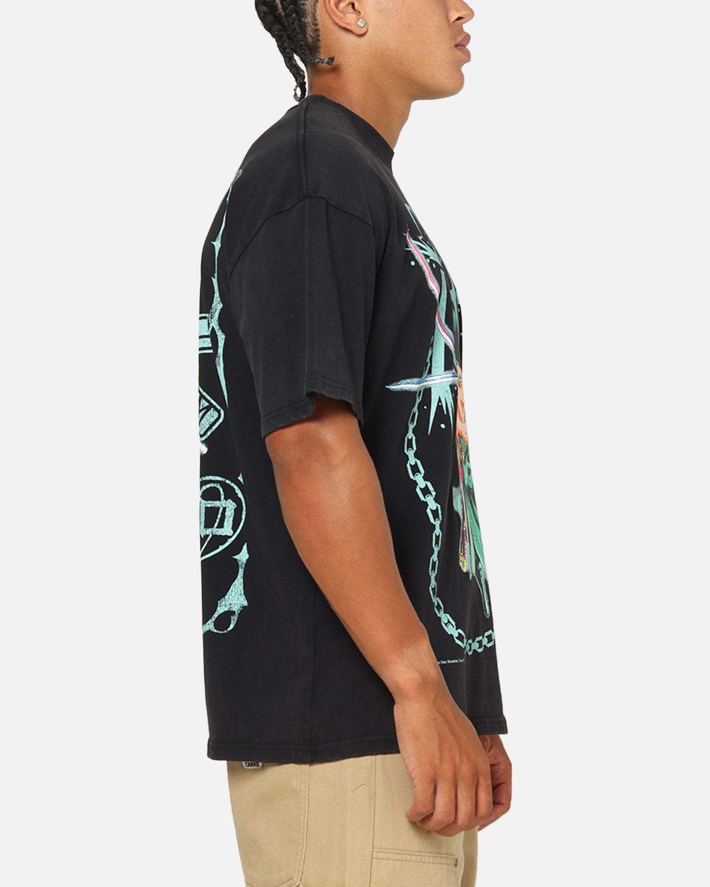 73studio x One Piece Zoro Vintage T - Shirt Off Black