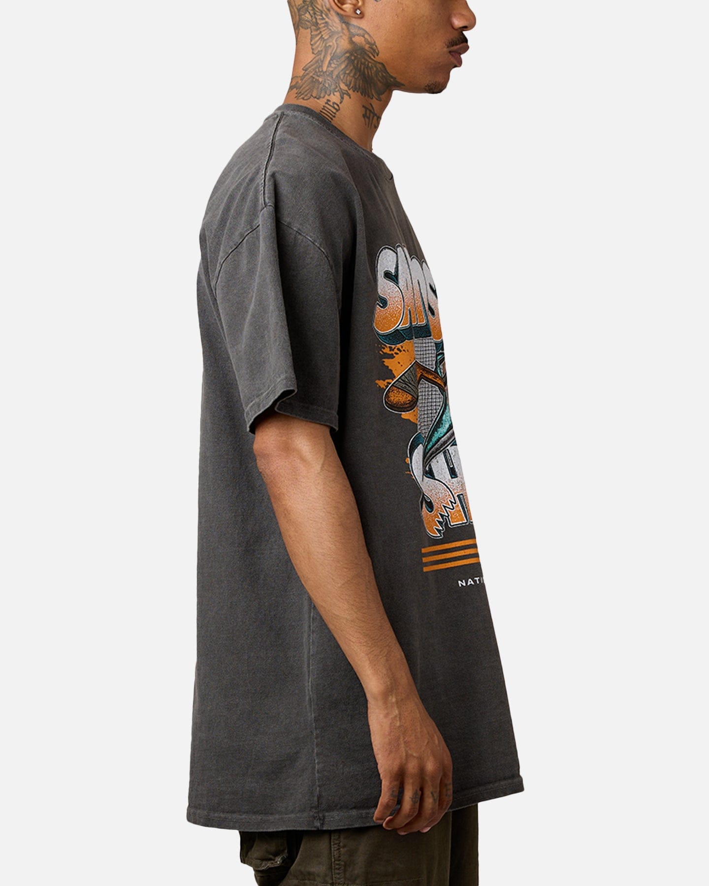 San Jose Sharks Culture Kings San Jose Sharks Shark Attack Heavyweight T - Shirt Black Wash