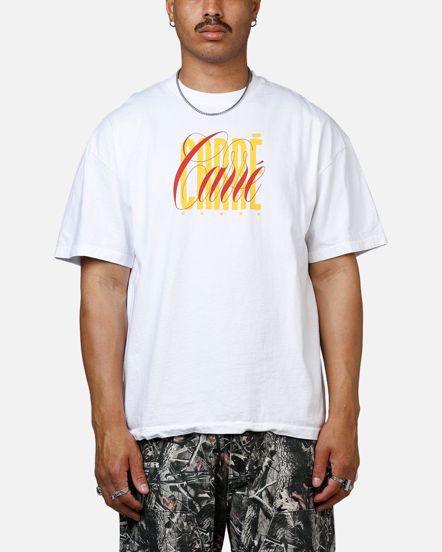 Carre Golden Scale Heavyweight T - Shirt White