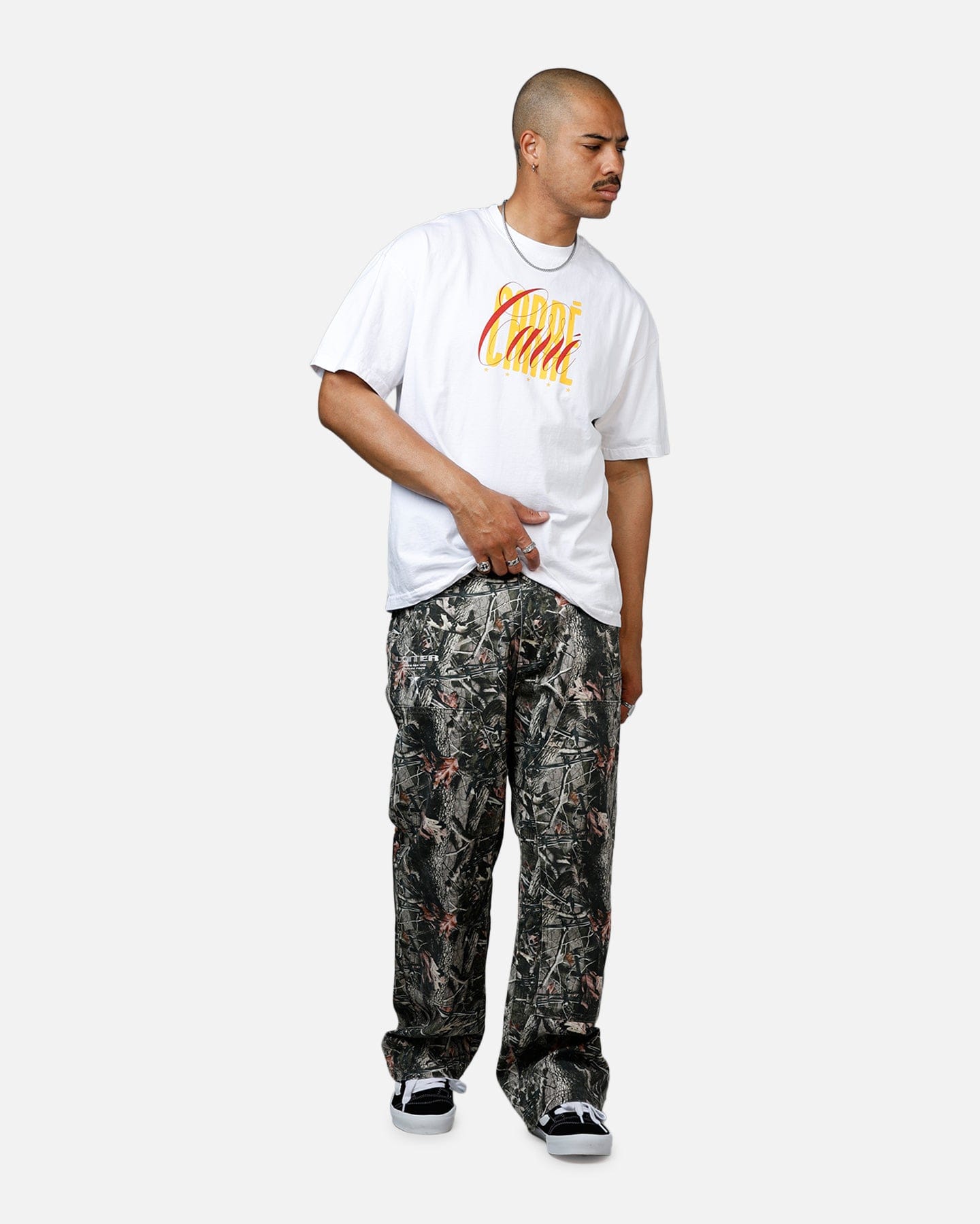 Carre Golden Scale Heavyweight T - Shirt White