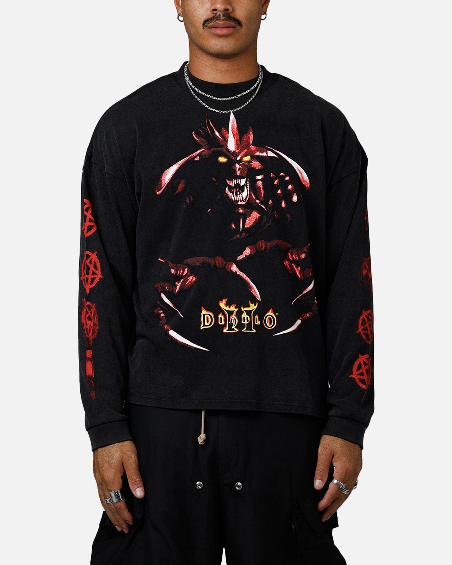 73studio x Diablo II Halloween Evil Has Survive Long Sleeve T - Shirt Black