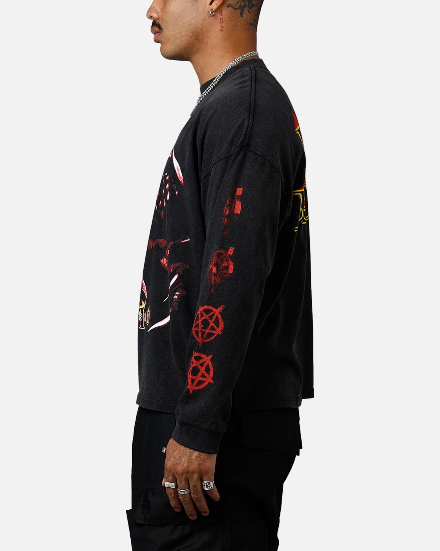 73studio x Diablo II Halloween Evil Has Survive Long Sleeve T - Shirt Black