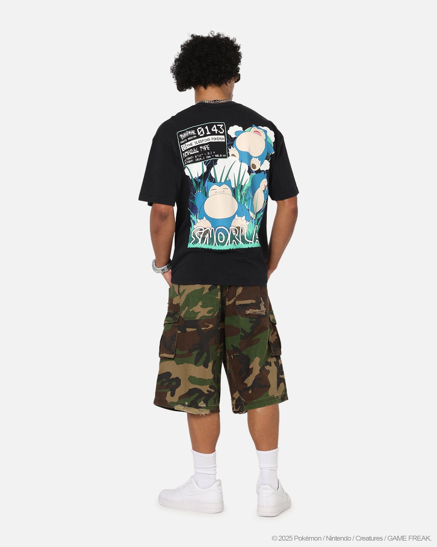 73studio The Pokémon Collection By 73Studio Snorlax Vintage T - Shirt Off Black