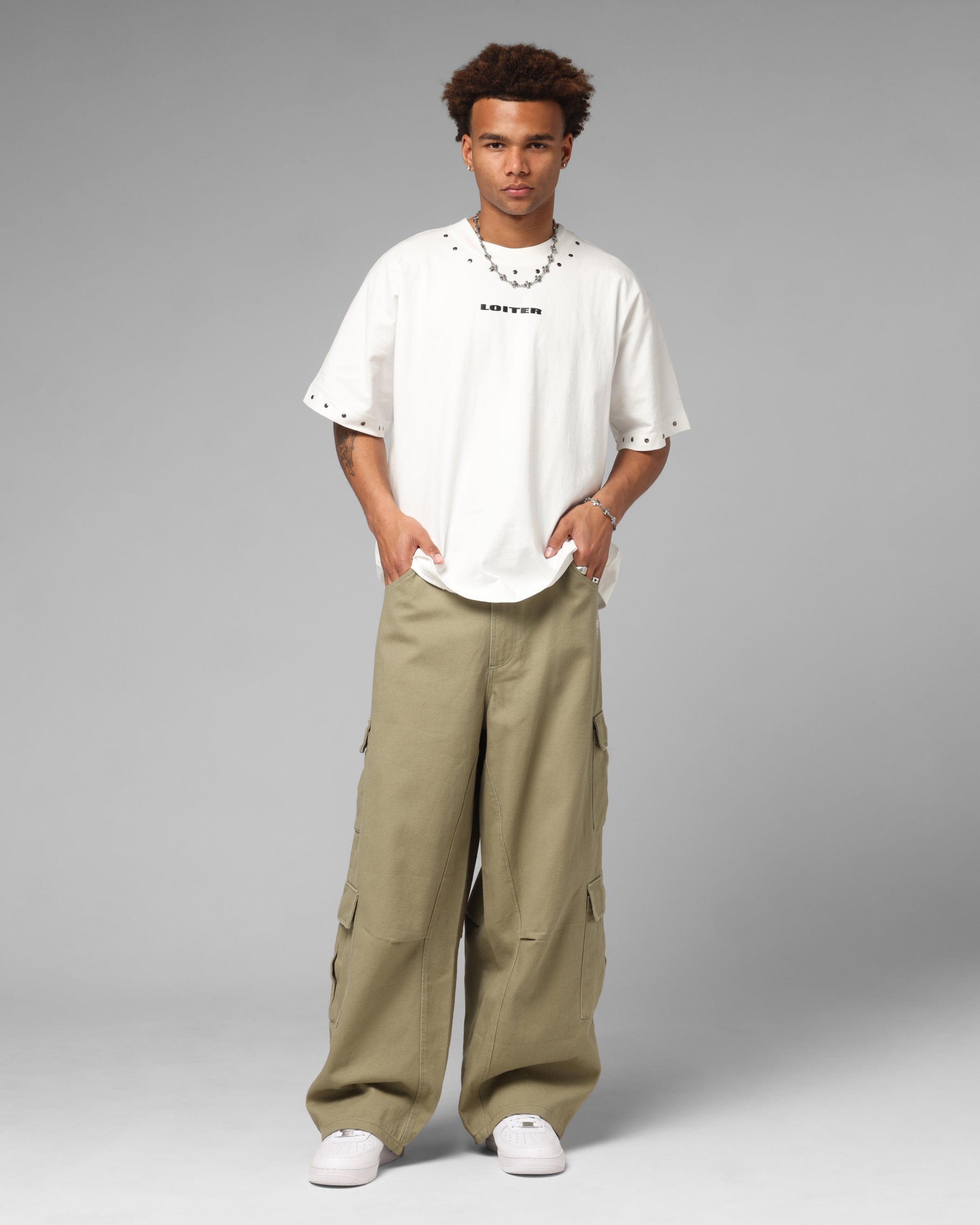 Loiter F - 16 Balloon Cargo Pants Khaki