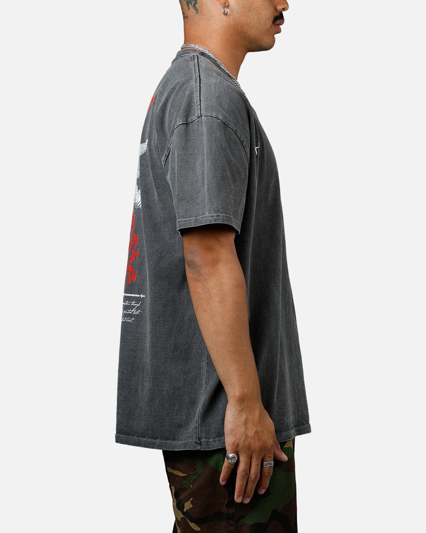 Saint Morta Candle Lit Boxy T - Shirt Black Wash