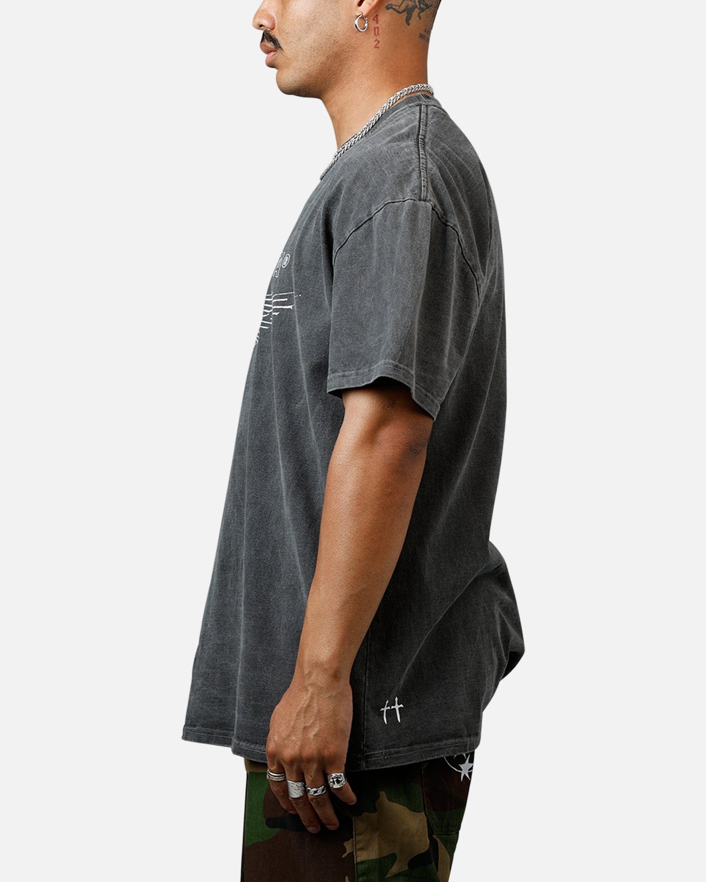 Saint Morta Liberty Boxy T - Shirt Black Wash