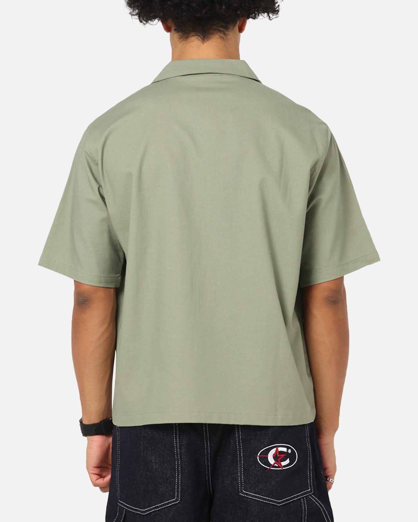 Carre Hand Picked Button Up Shirt Green