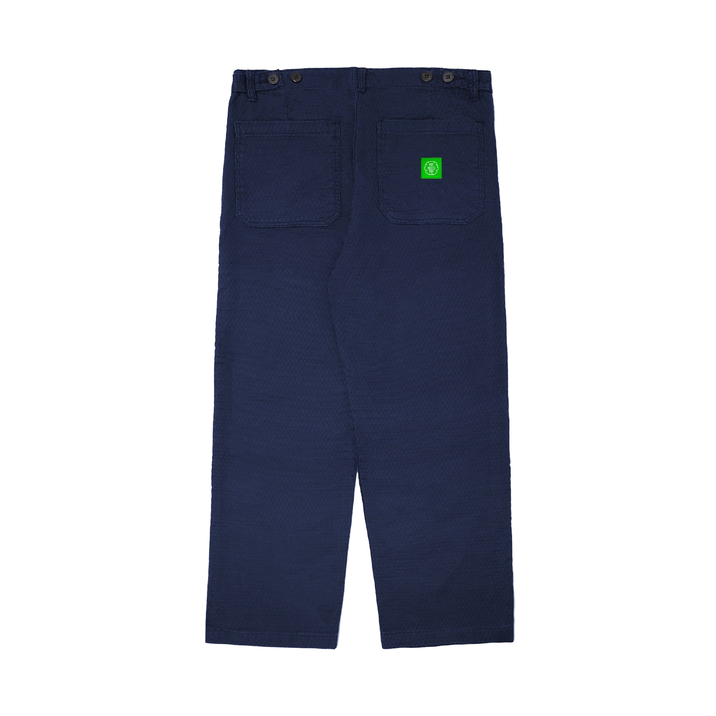 Pot Meets Pop French Cookie French Work Trousers - Indigo