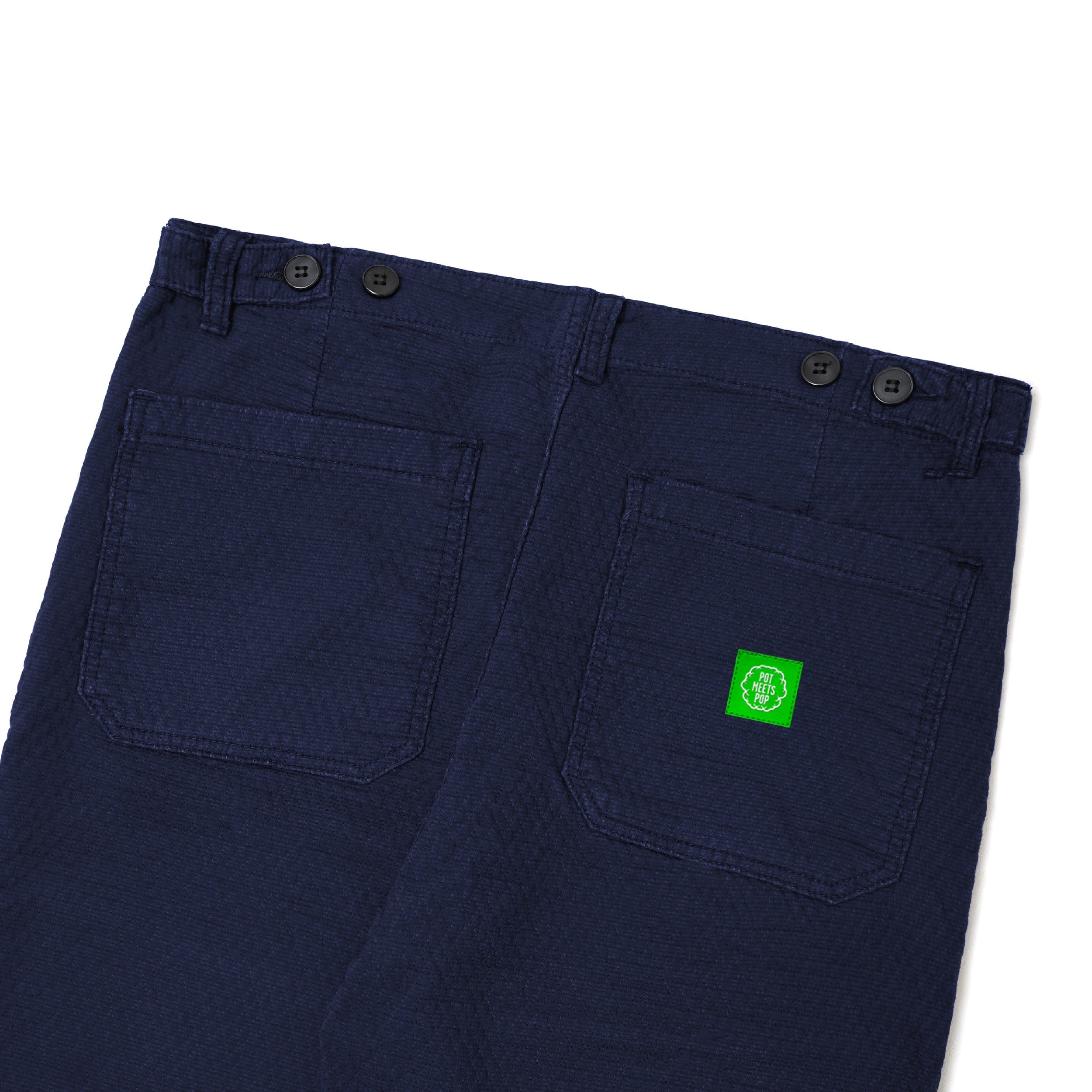Pot Meets Pop French Cookie French Work Trousers - Indigo