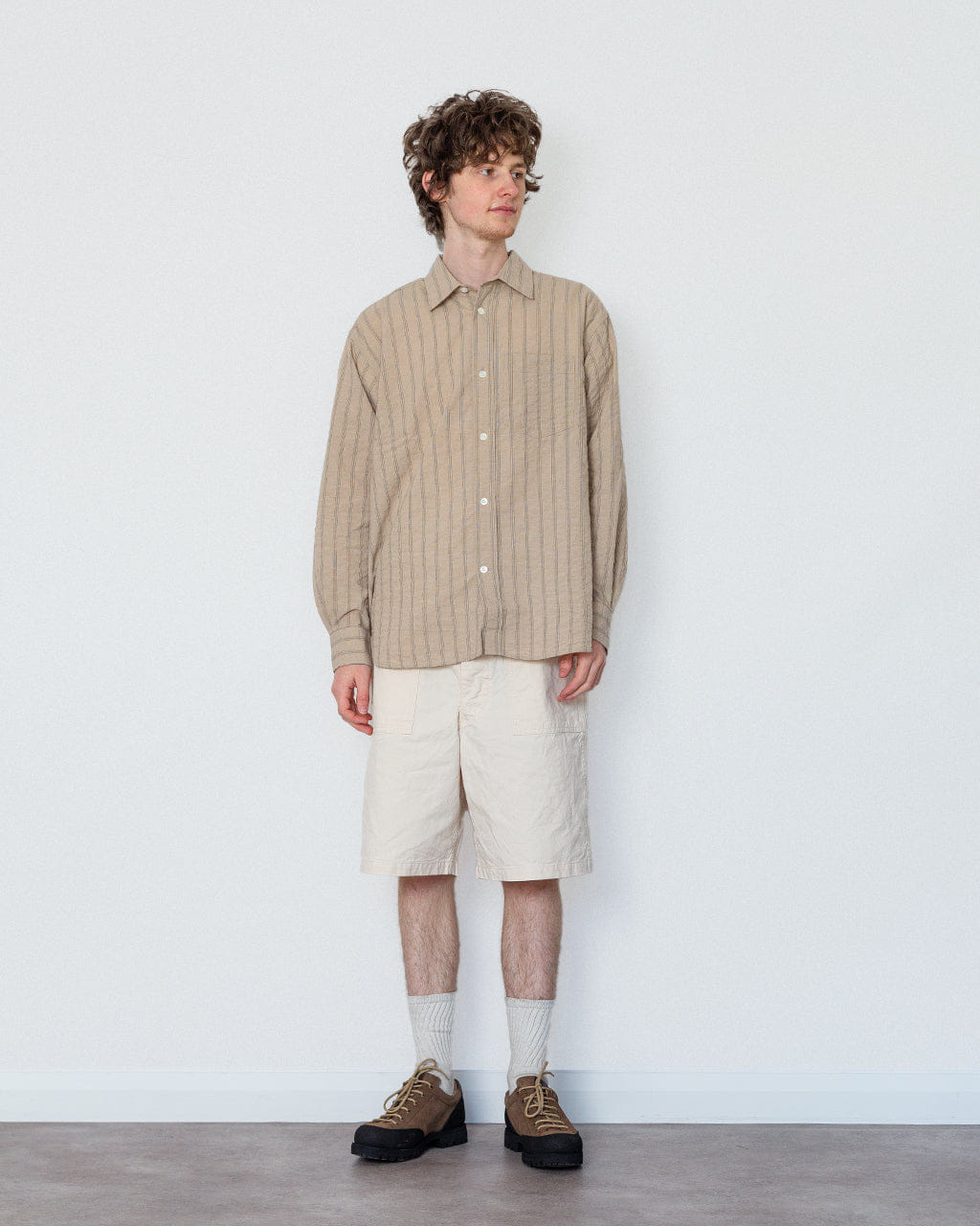 Norse Projects For Peggs & Son. Espevik Oversized Shirt - Walnut