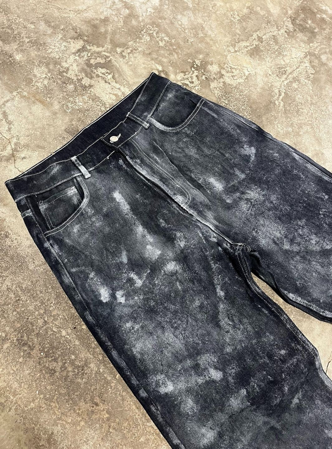 Artexplora House Painter Custom Raw Denim Bootcut Jeans
