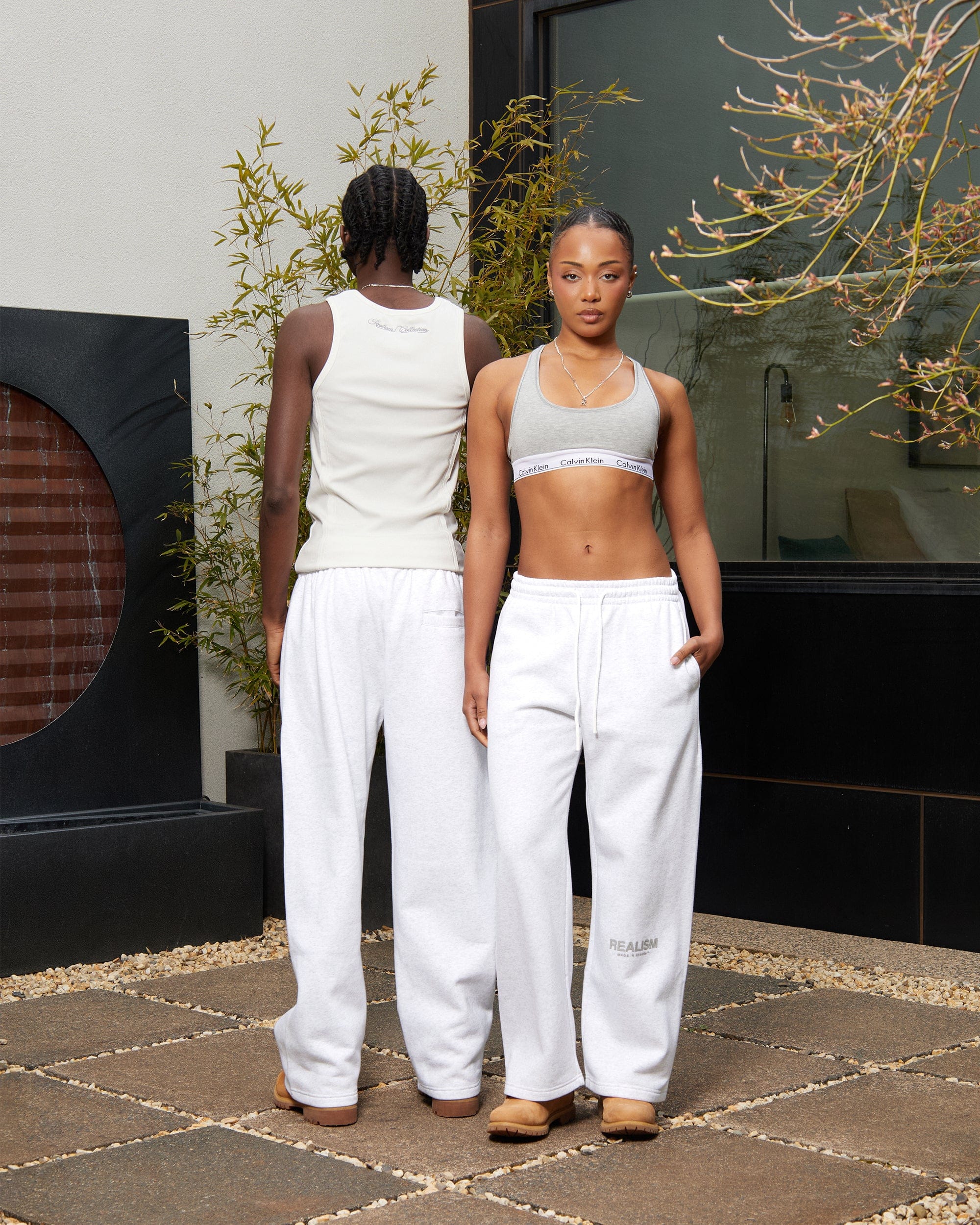 Realism SSS REALISM HEAVEN LOGO SWEATPANTS OPEN LEG SNOW MARLE