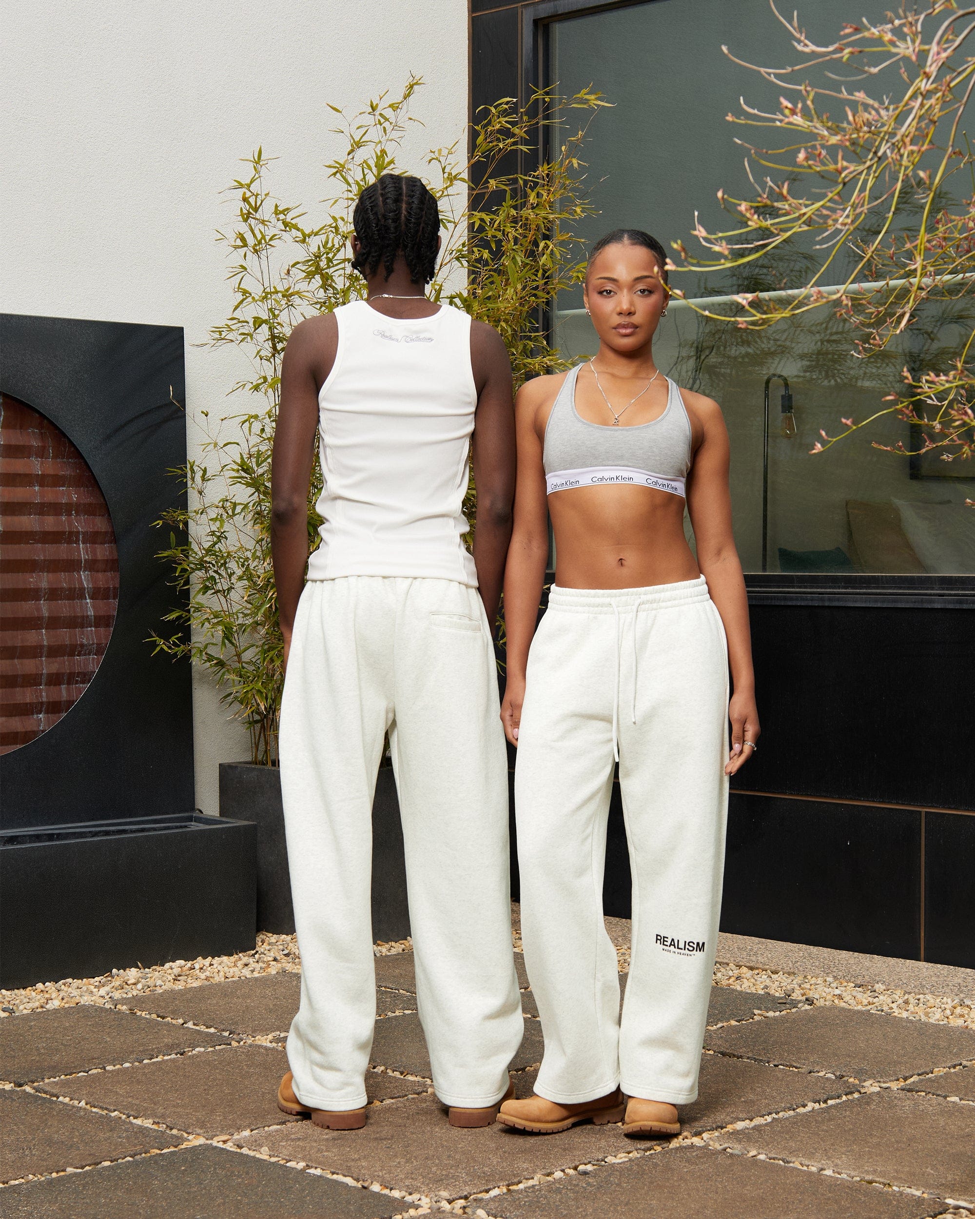 Realism SSS REALISM HEAVEN LOGO SWEATPANTS OPEN LEG OATMEAL