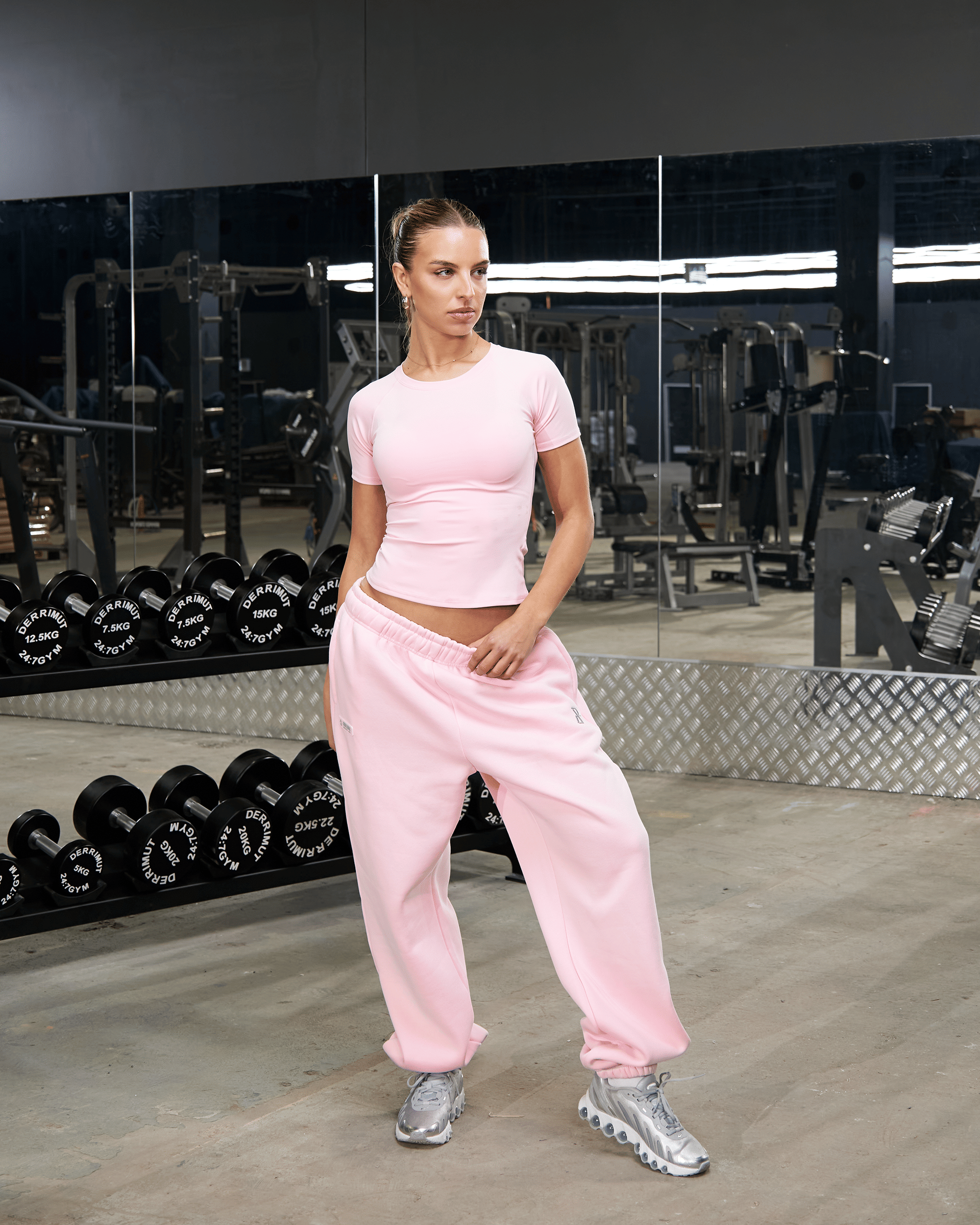 Realism SSS REALISM x DERRIMUT GYM R+D Baby T-Shirt BABY PINK