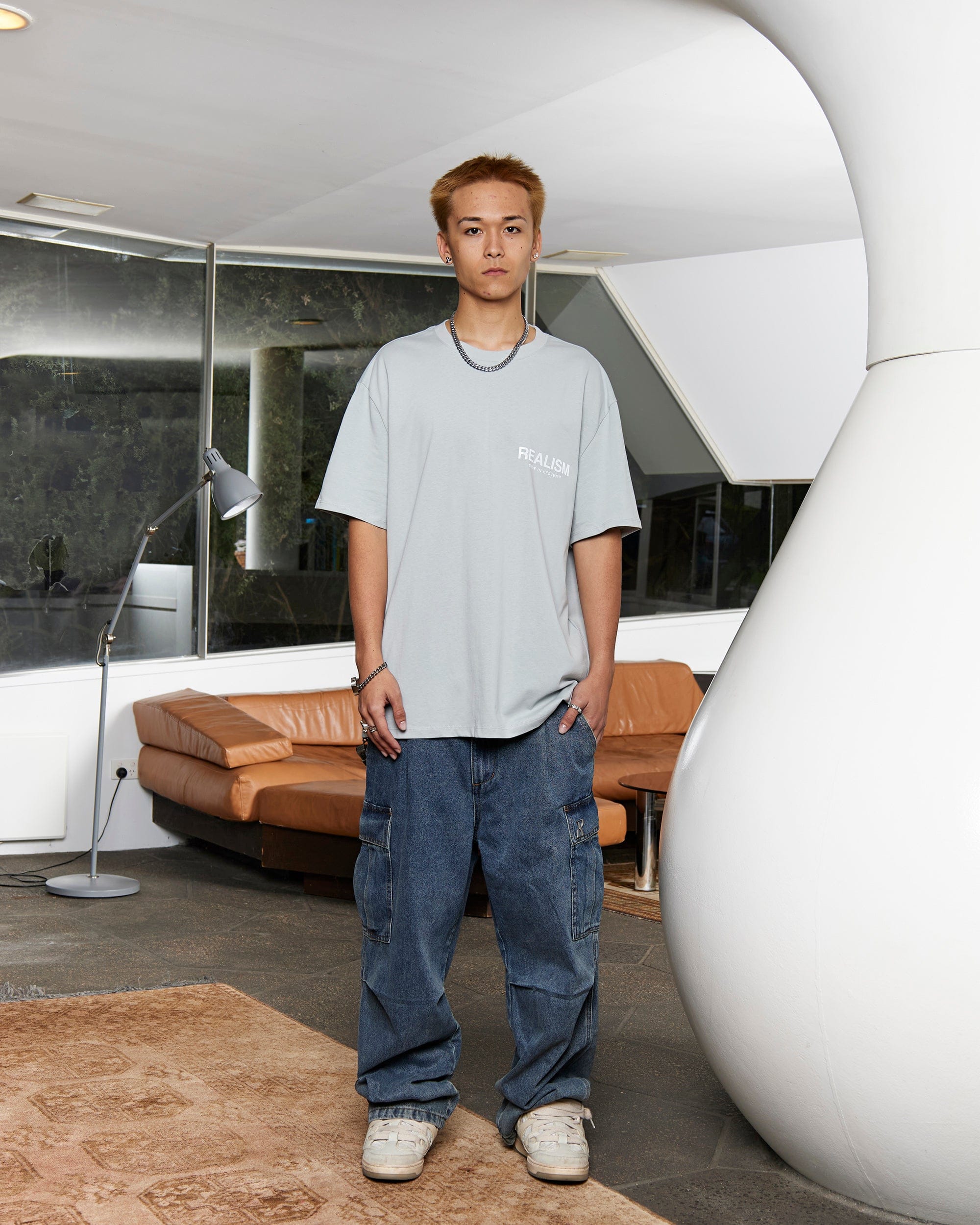 Realism SSS REALISM HEAVEN LOGO T-Shirt REFLECTIVE SUB SLATE