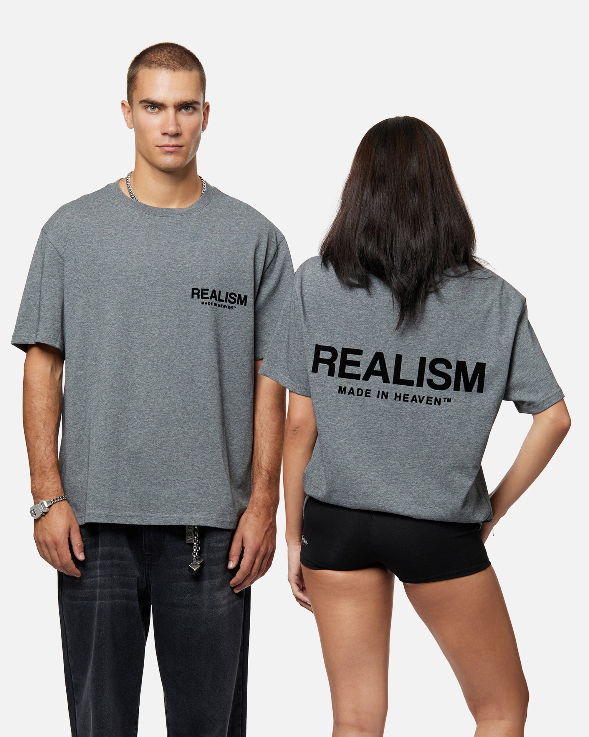 Realism SSS REALISM HEAVEN LOGO T-Shirt DARK HEATHER